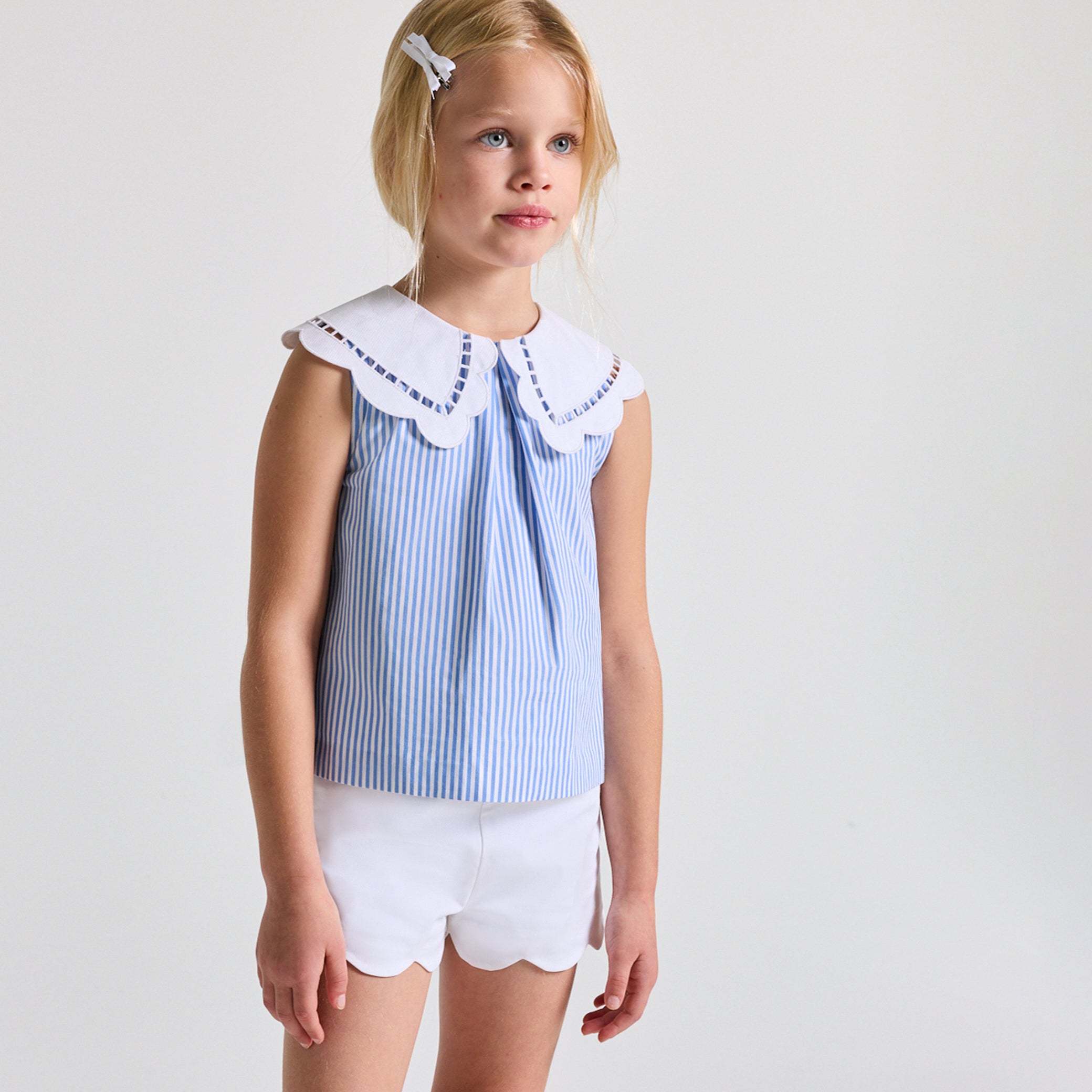 Girl cotton piqué shorts