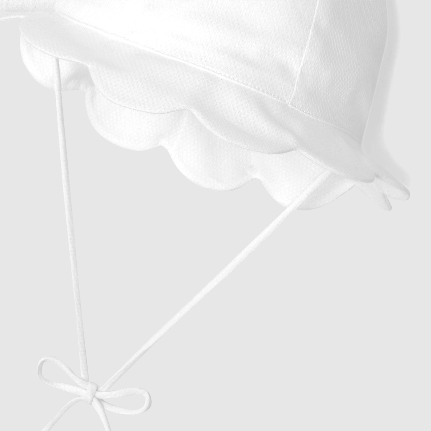 Baby girl scalloped hat