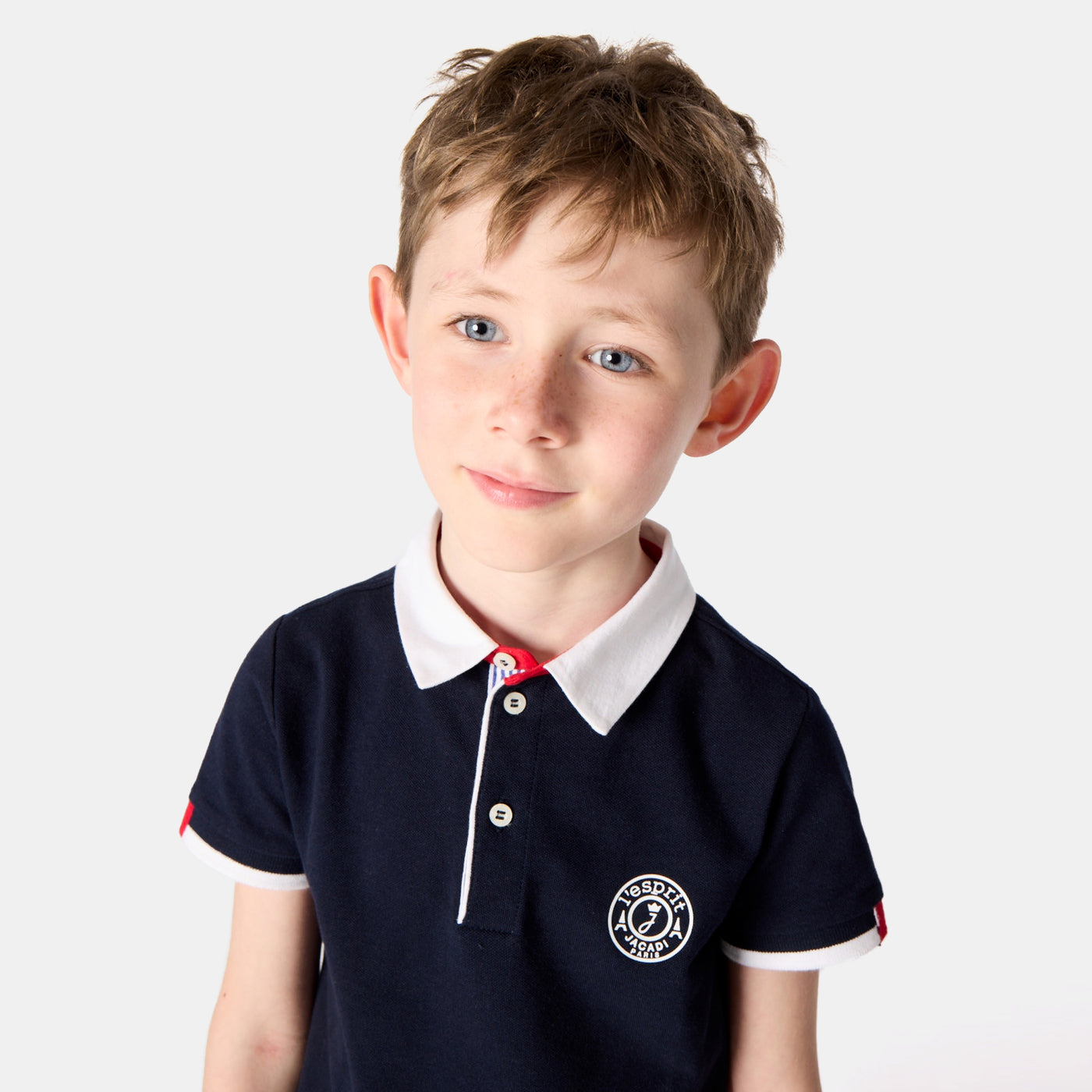 Boy short-sleeved polo shirt