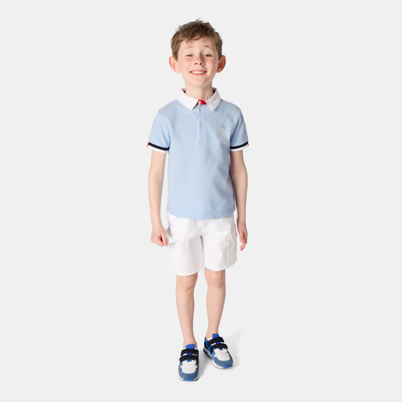Boy short-sleeved polo shirt