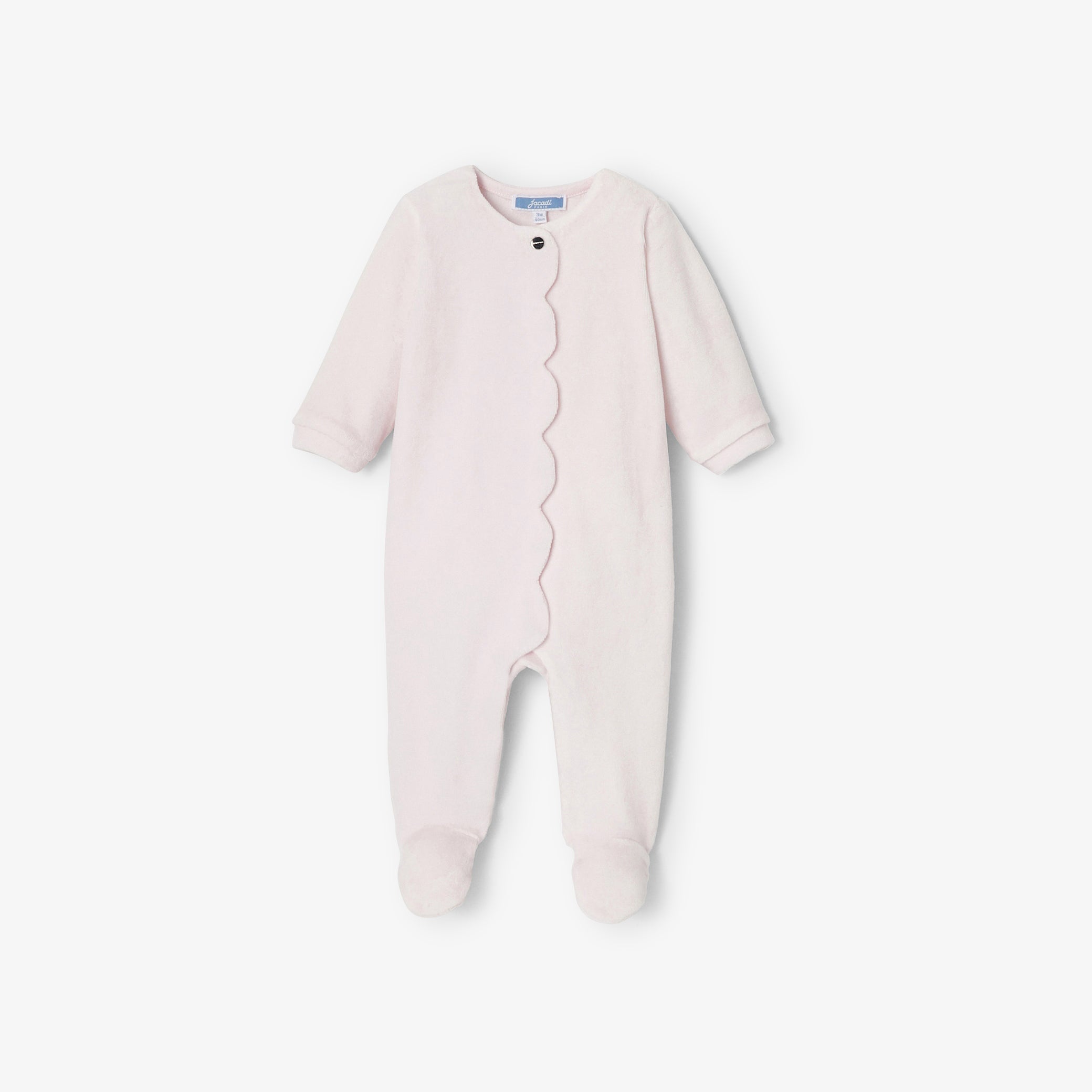 Baby girl pyjamas in velvet bouclette