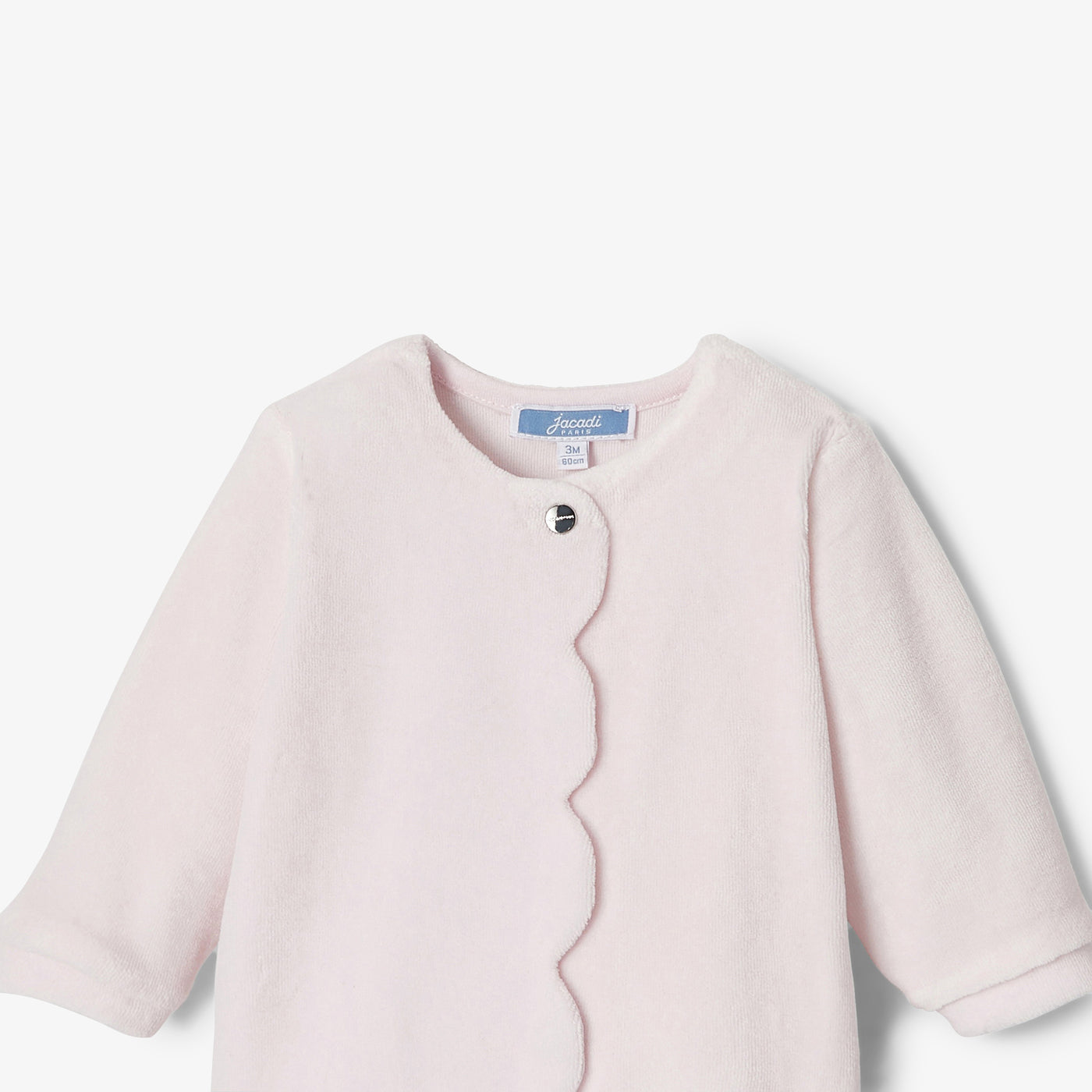 Baby girl pyjamas in velvet bouclette