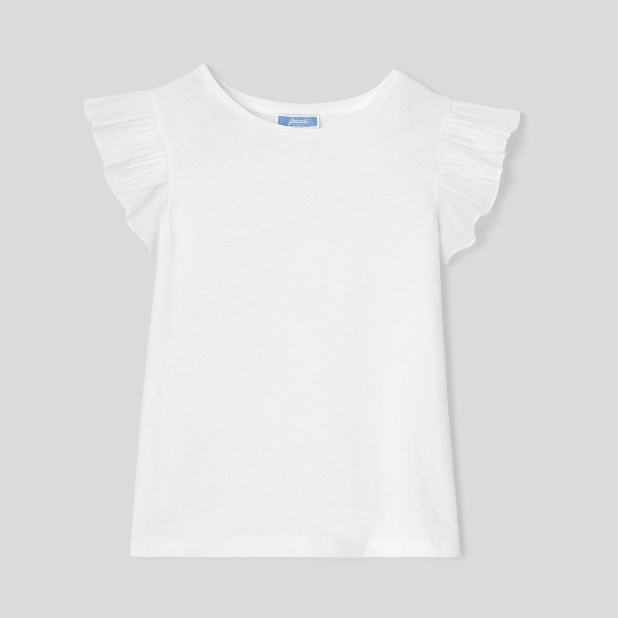 Girl t-shirt with ruffled sleeves