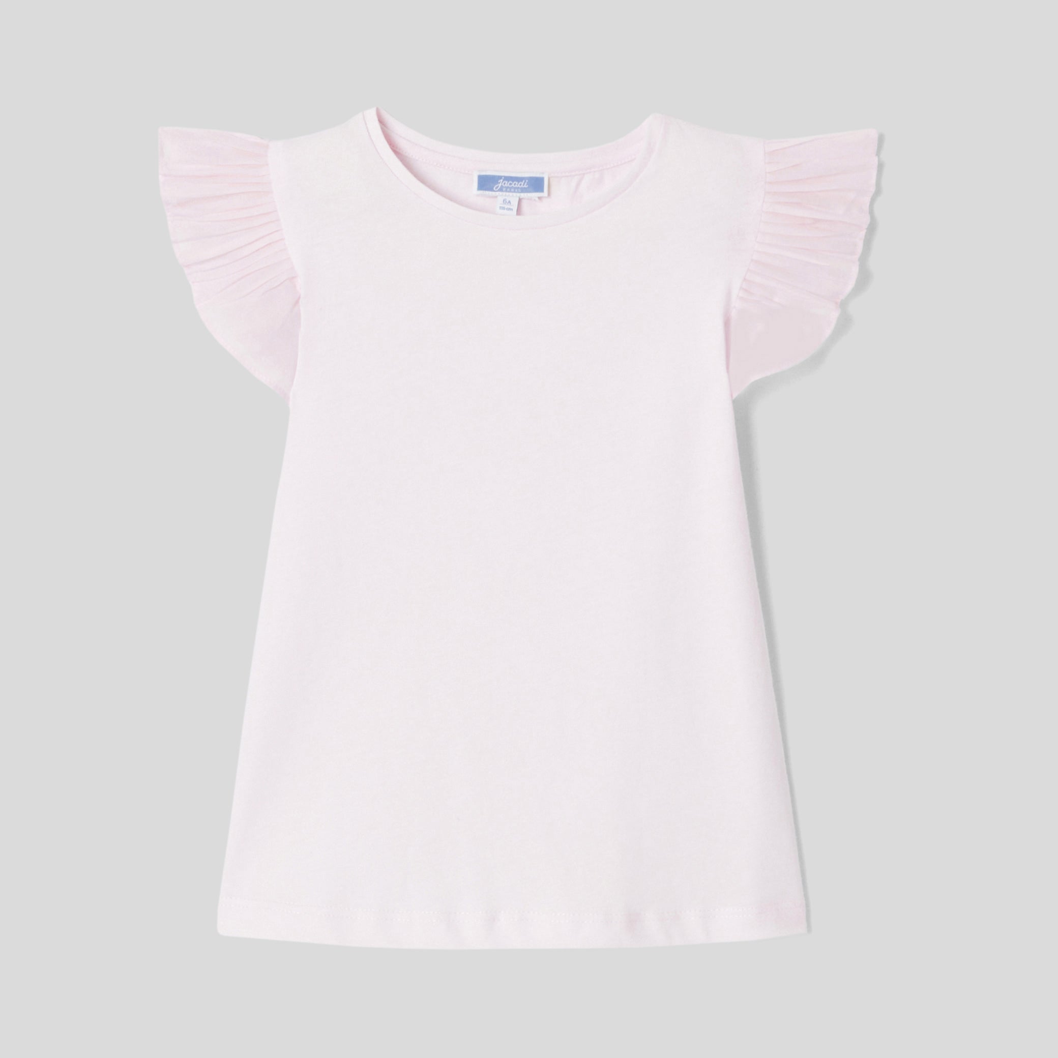 Girl t-shirt with ruffled sleeves