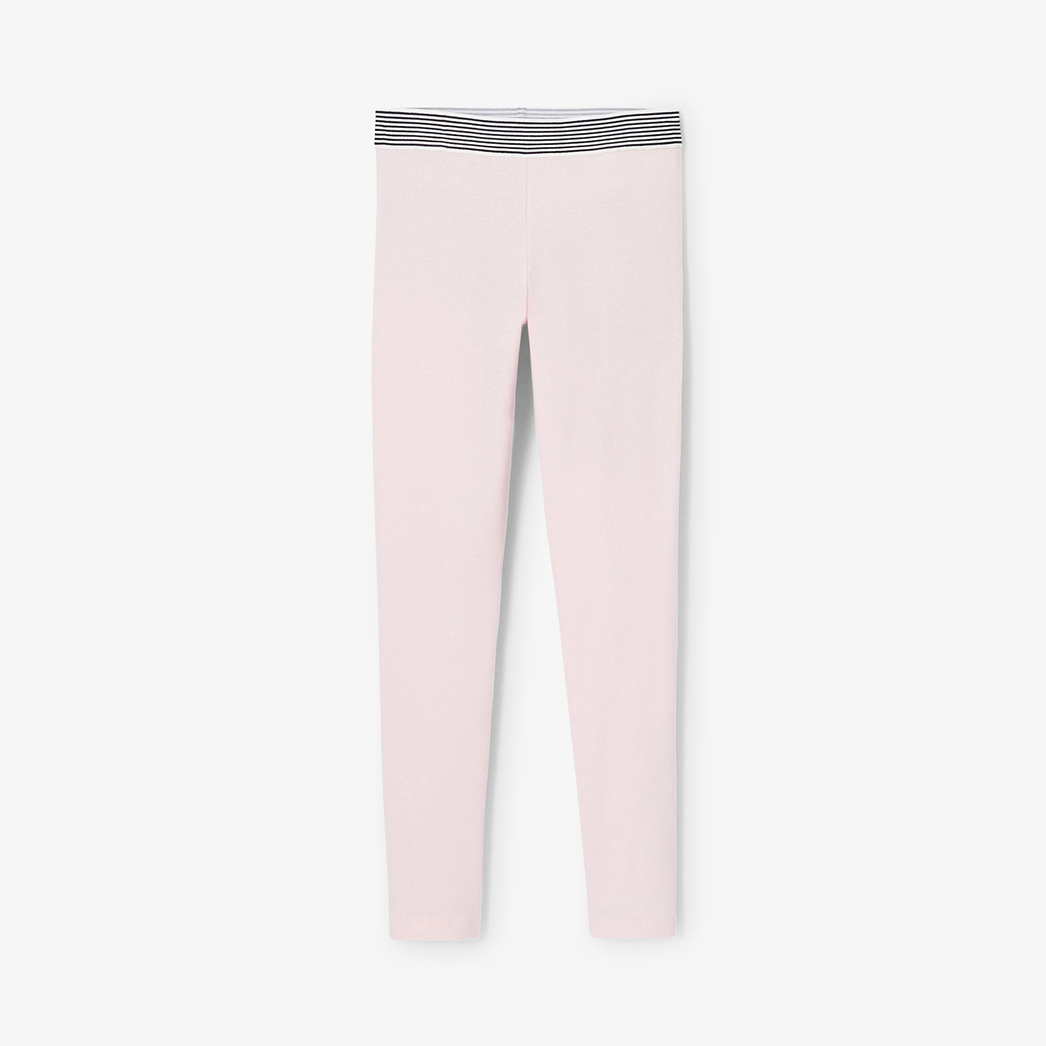 Girl cotton piqué leggings