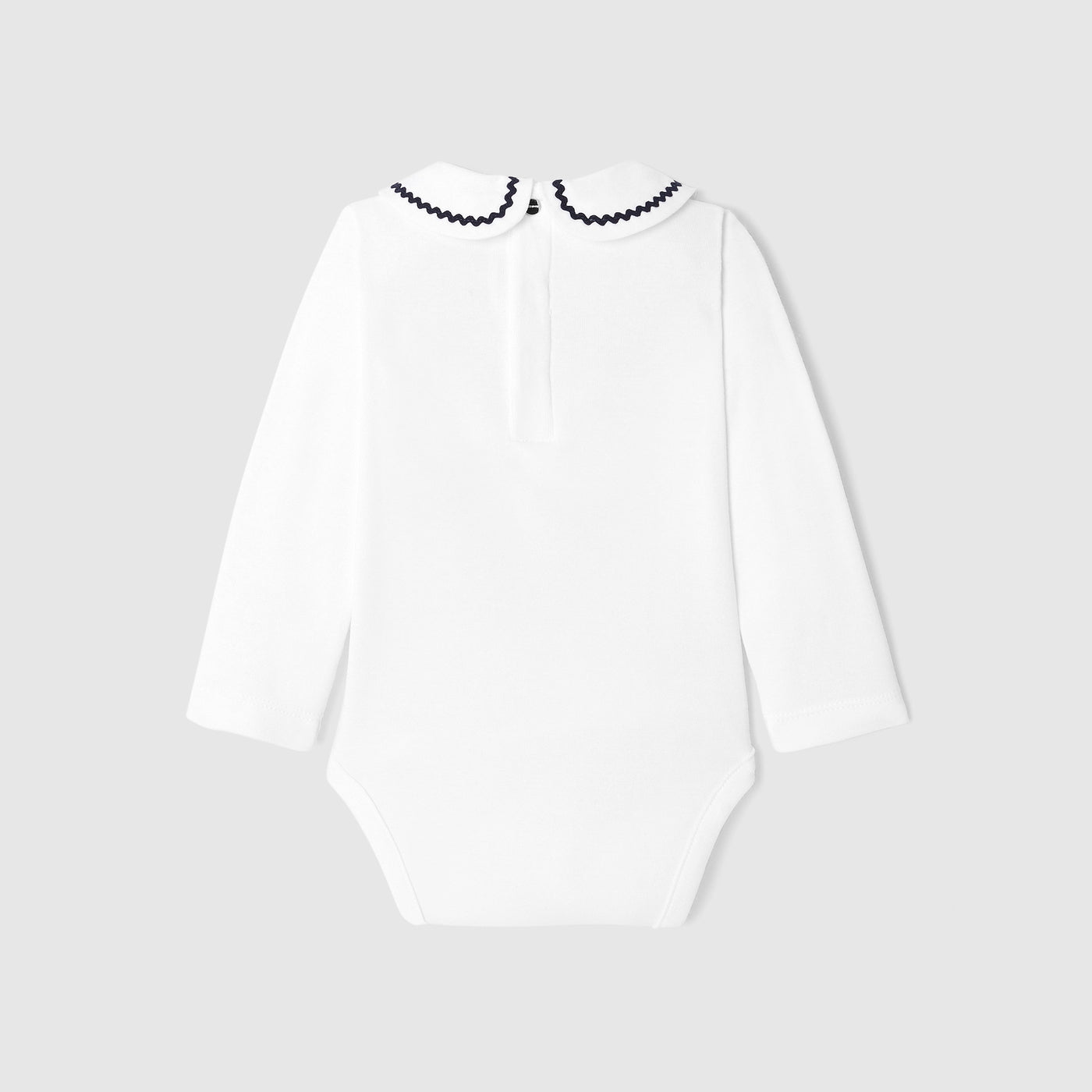 Baby girl bodysuit with fancy collar