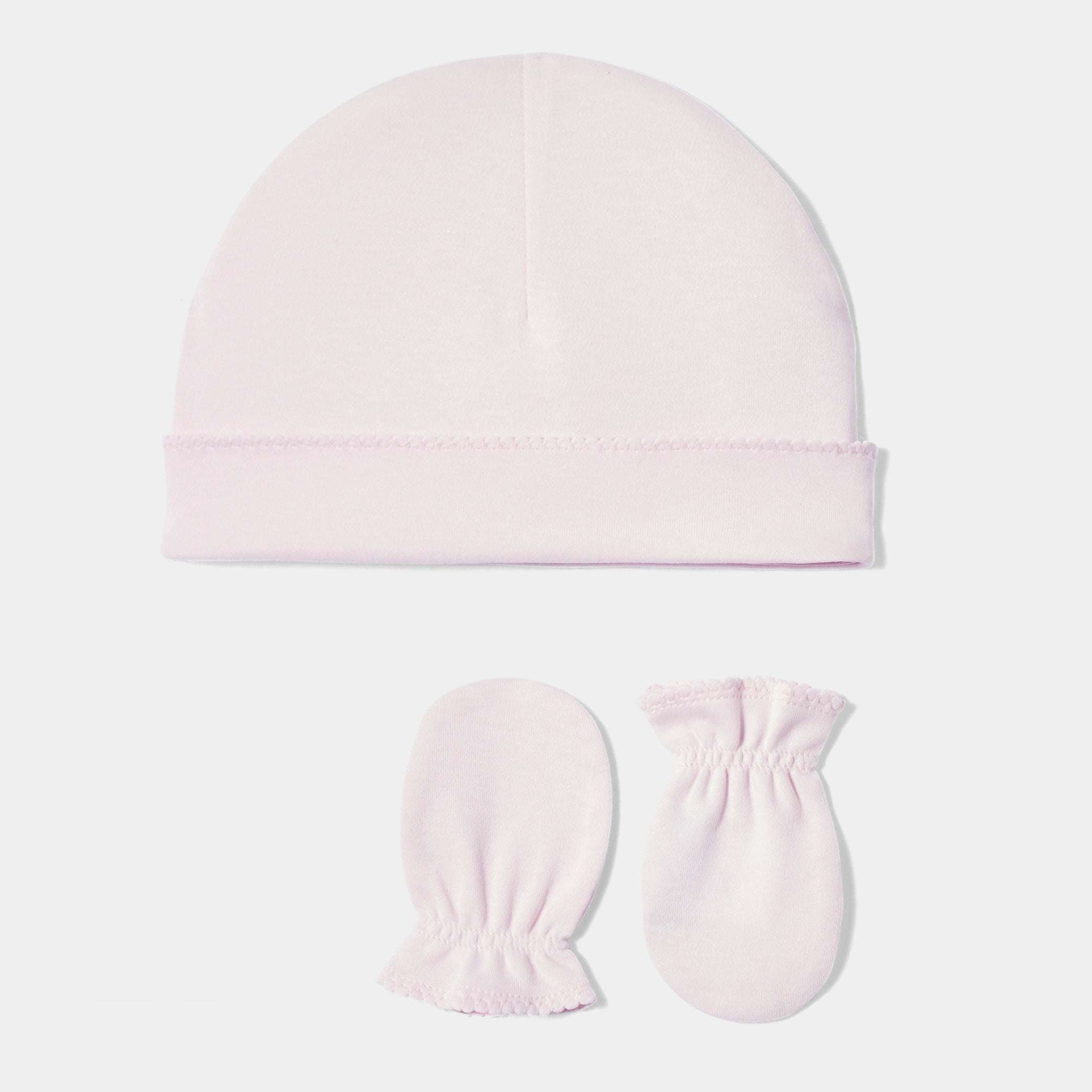 Baby bonnet and mittens set