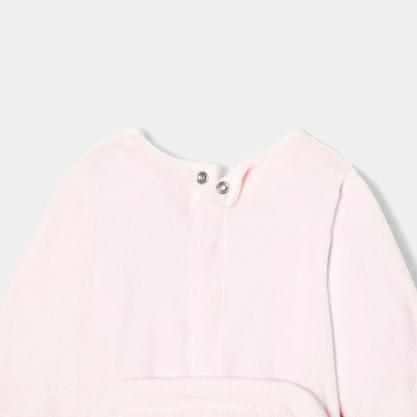 Baby girl pyjamas in velvet sherpa