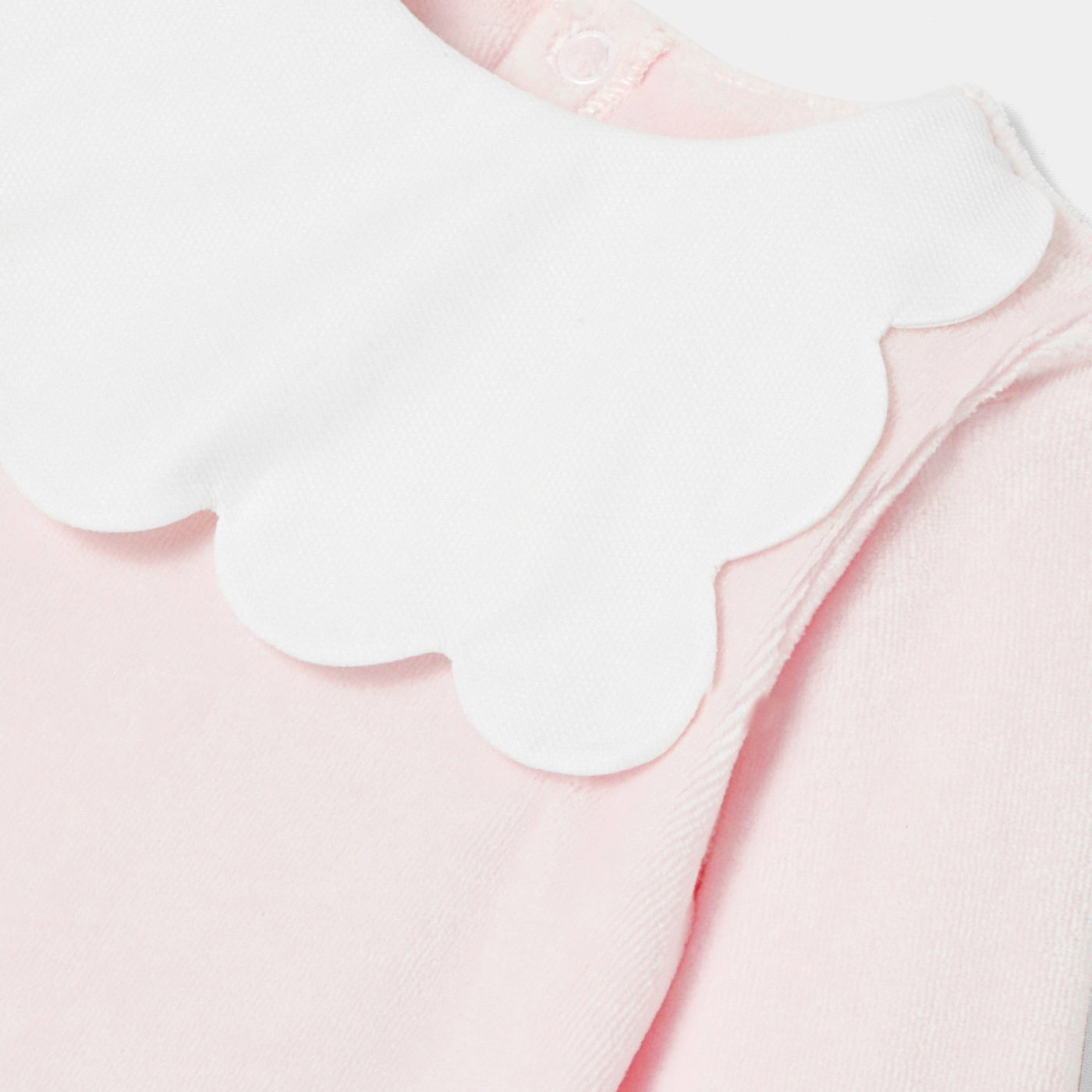 Baby girl pyjamas in velvet sherpa