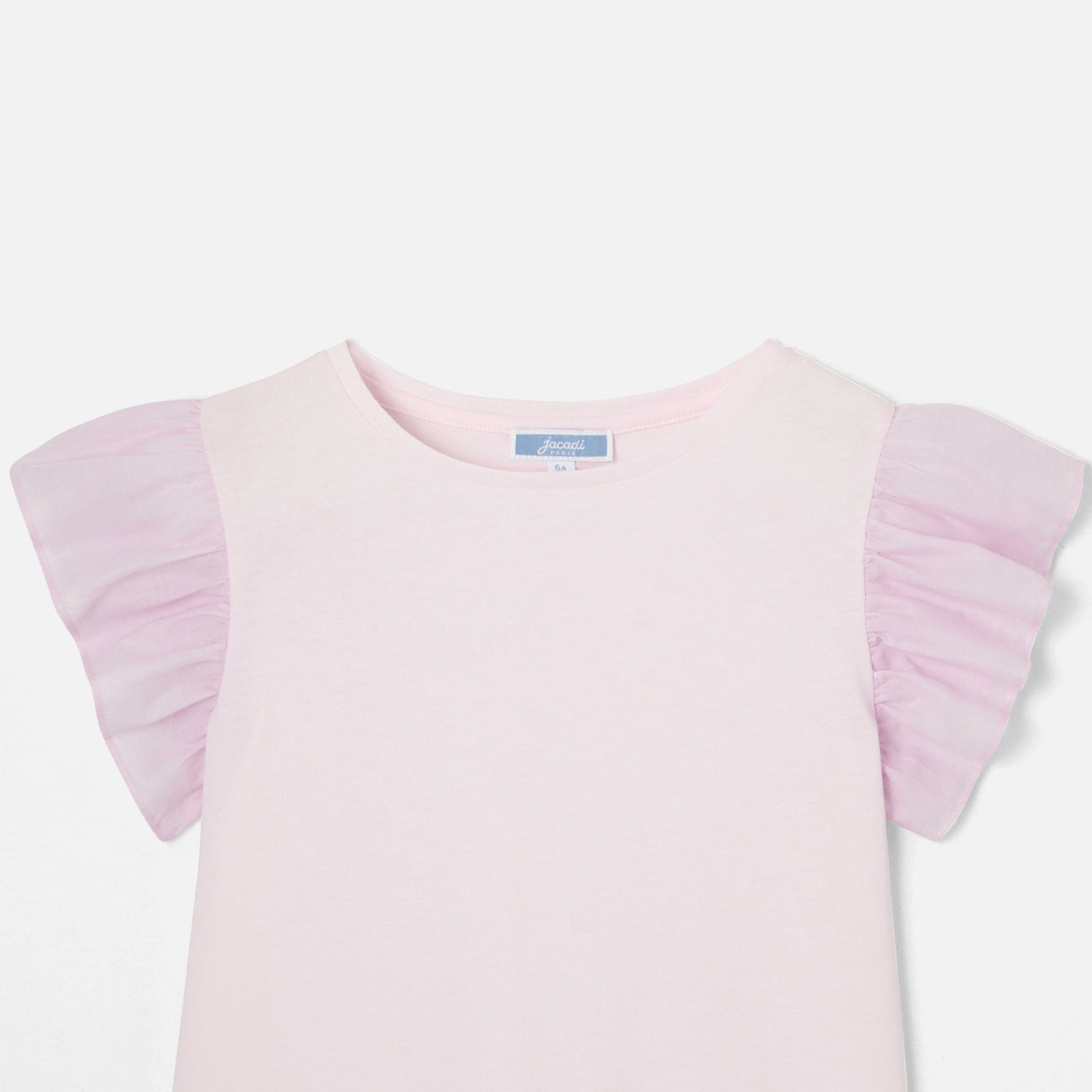 Girl T-shirt with ruffled sleeves