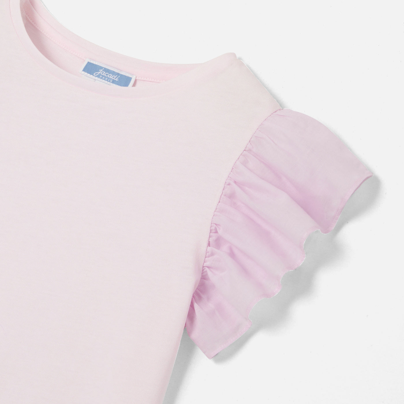 Girl T-shirt with ruffled sleeves
