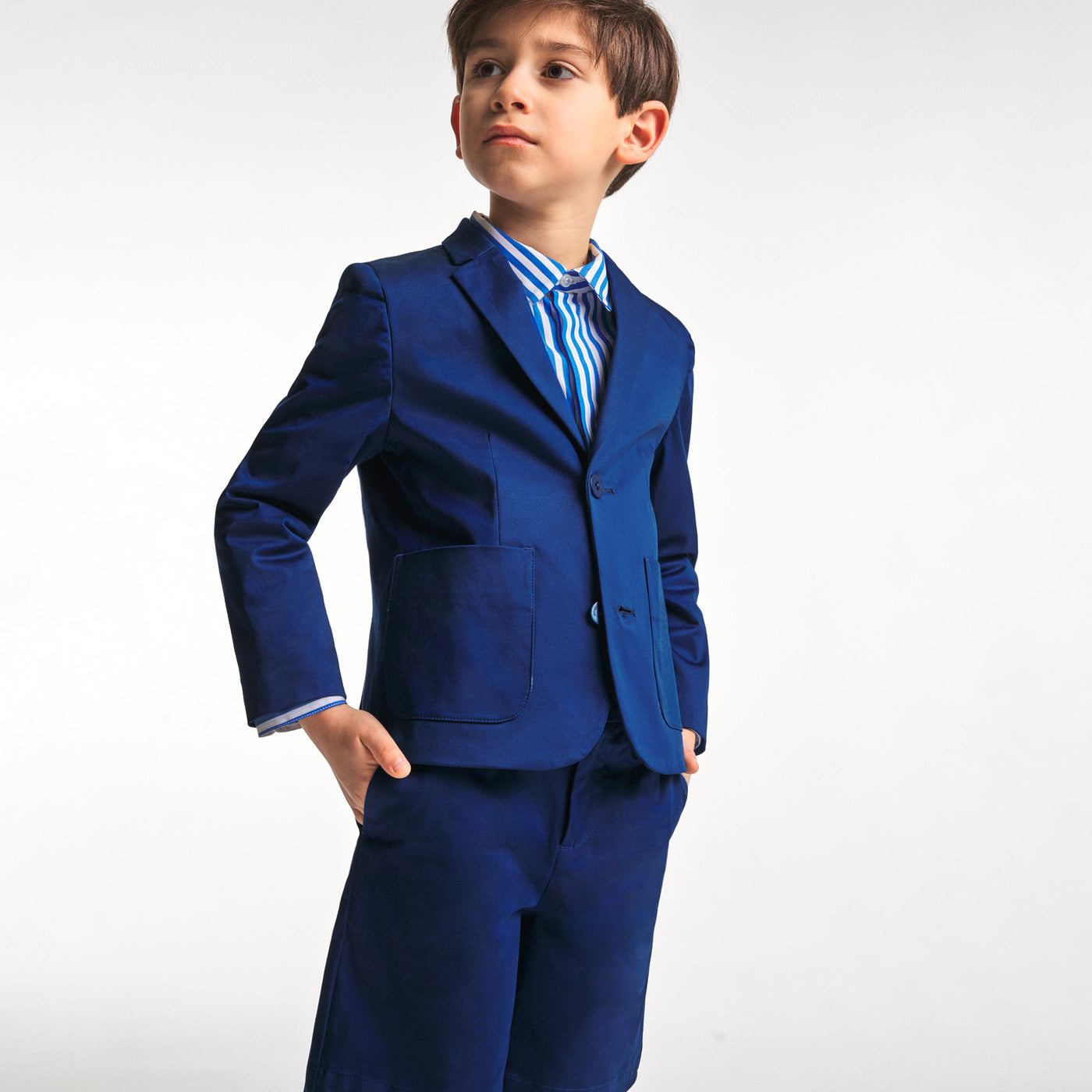 Boy jacket in cotton satin