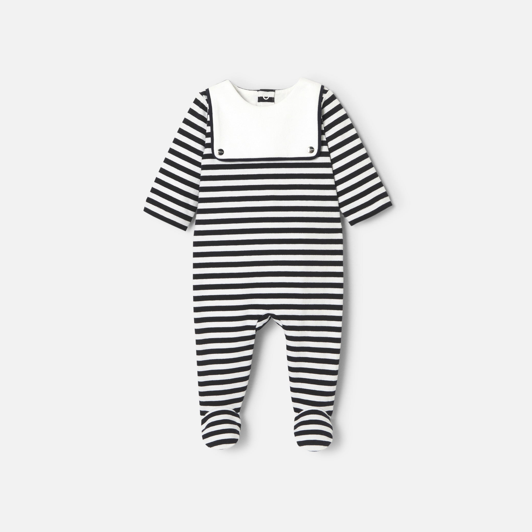 Baby boy pyjamas in striped jersey
