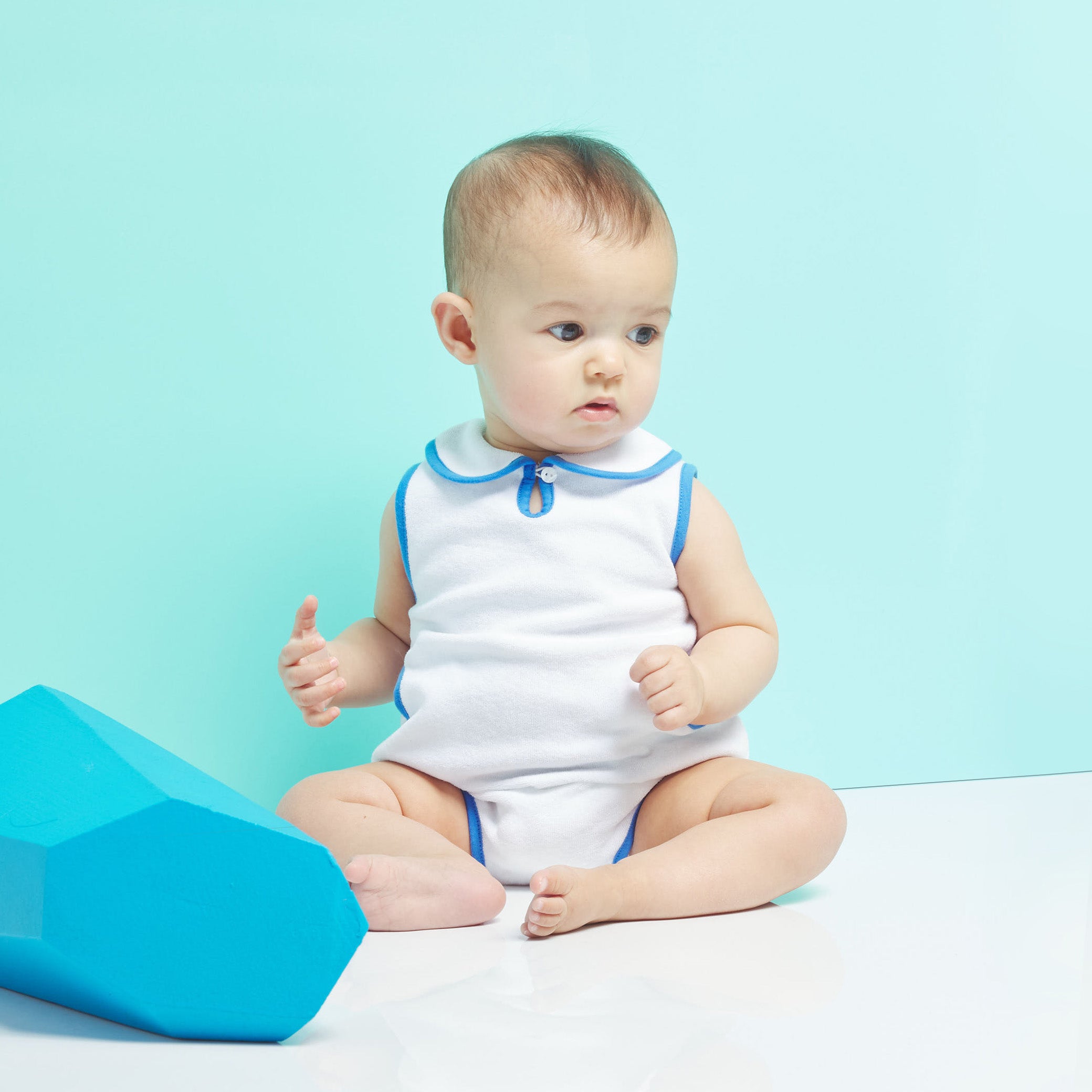 Baby girl French terry romper