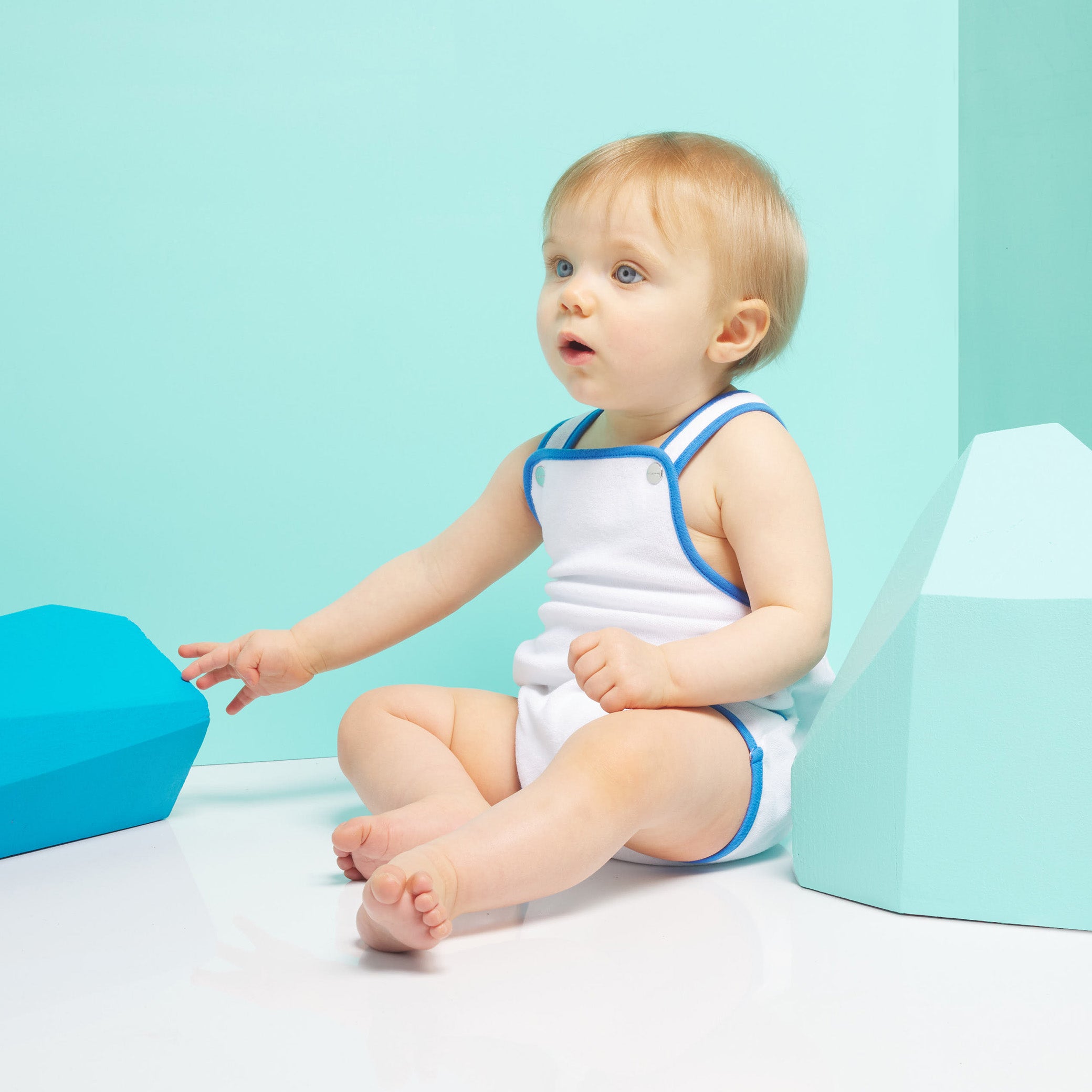 Baby boy French terry romper