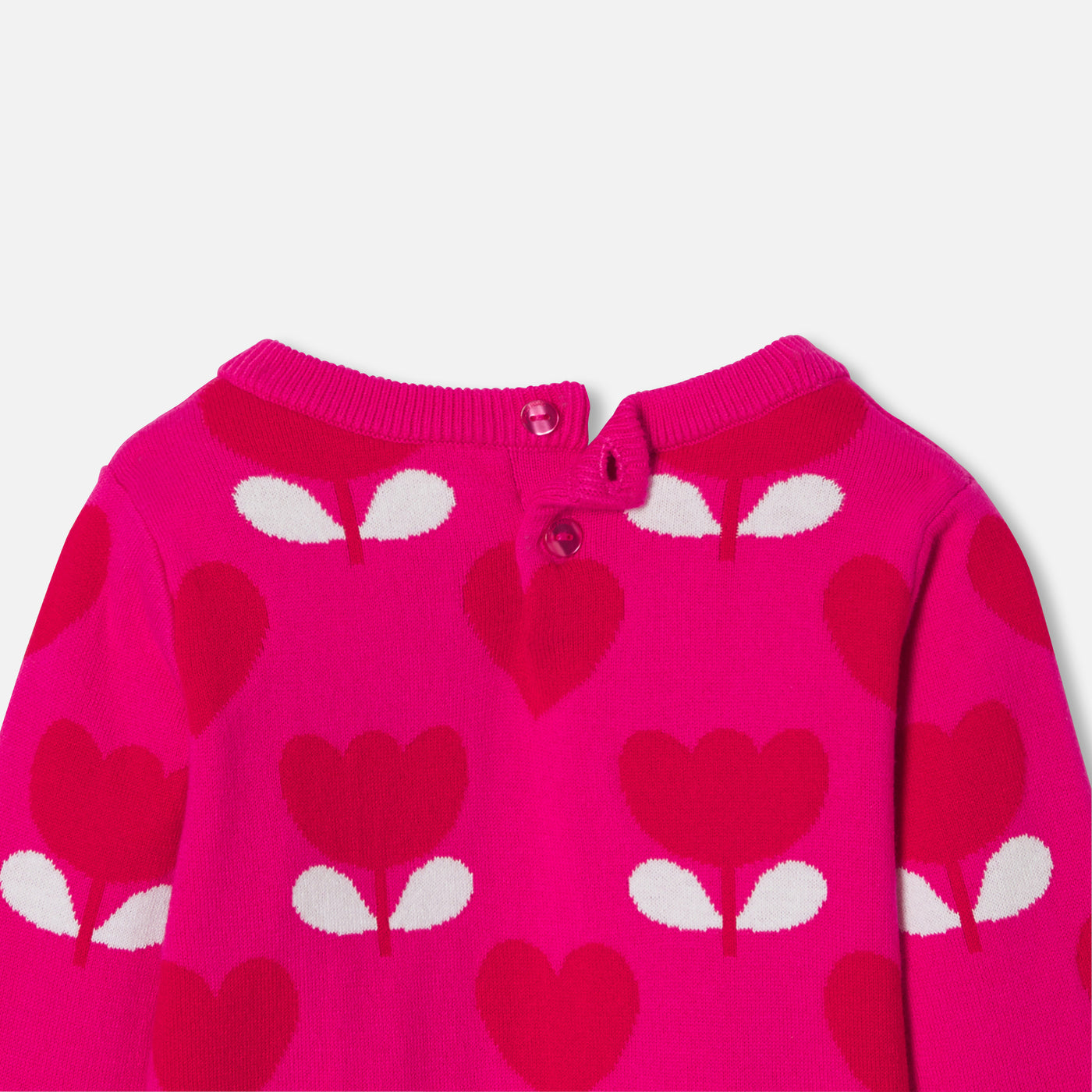 Baby girl jumper in jacquard knit