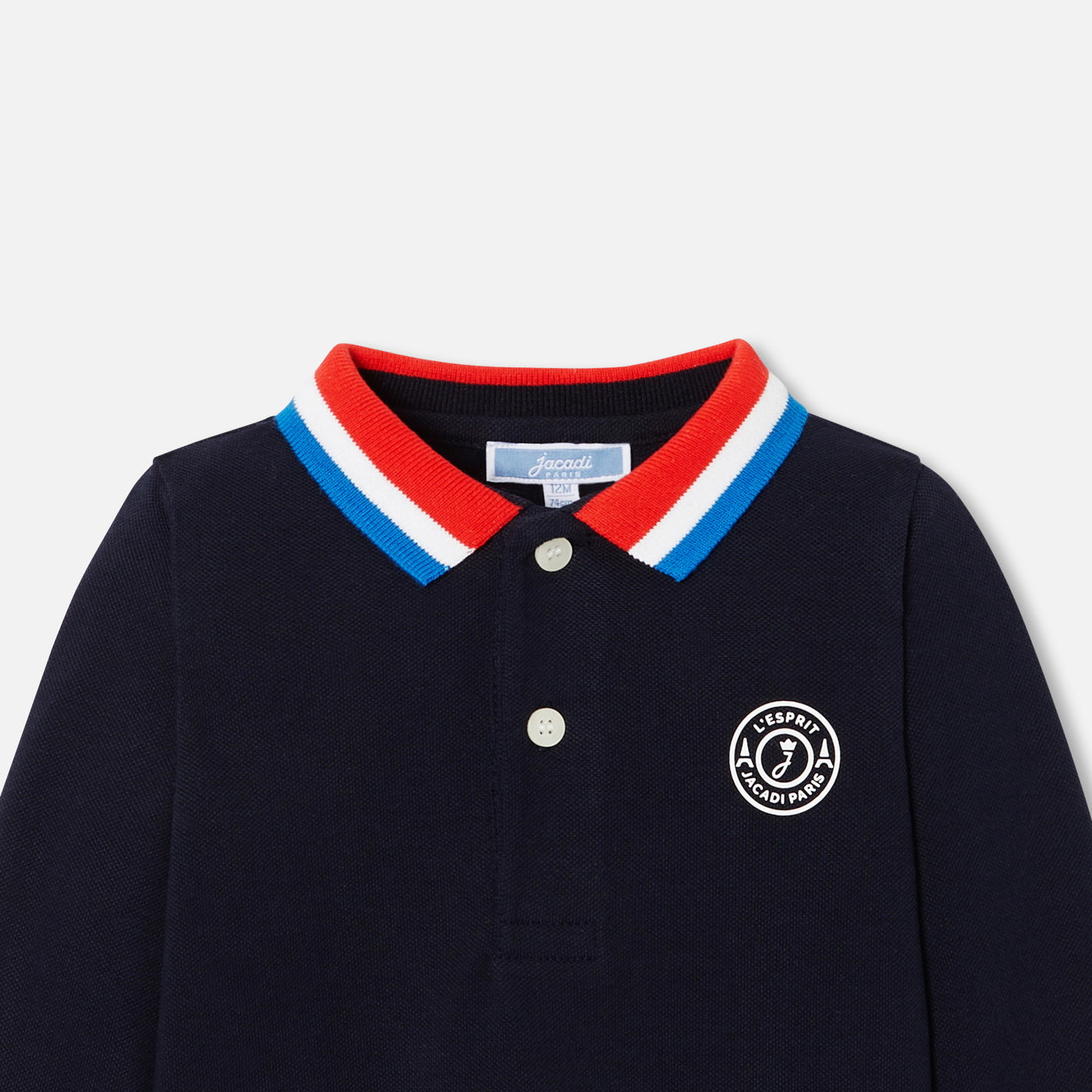 Long-sleeved baby boy polo shirt