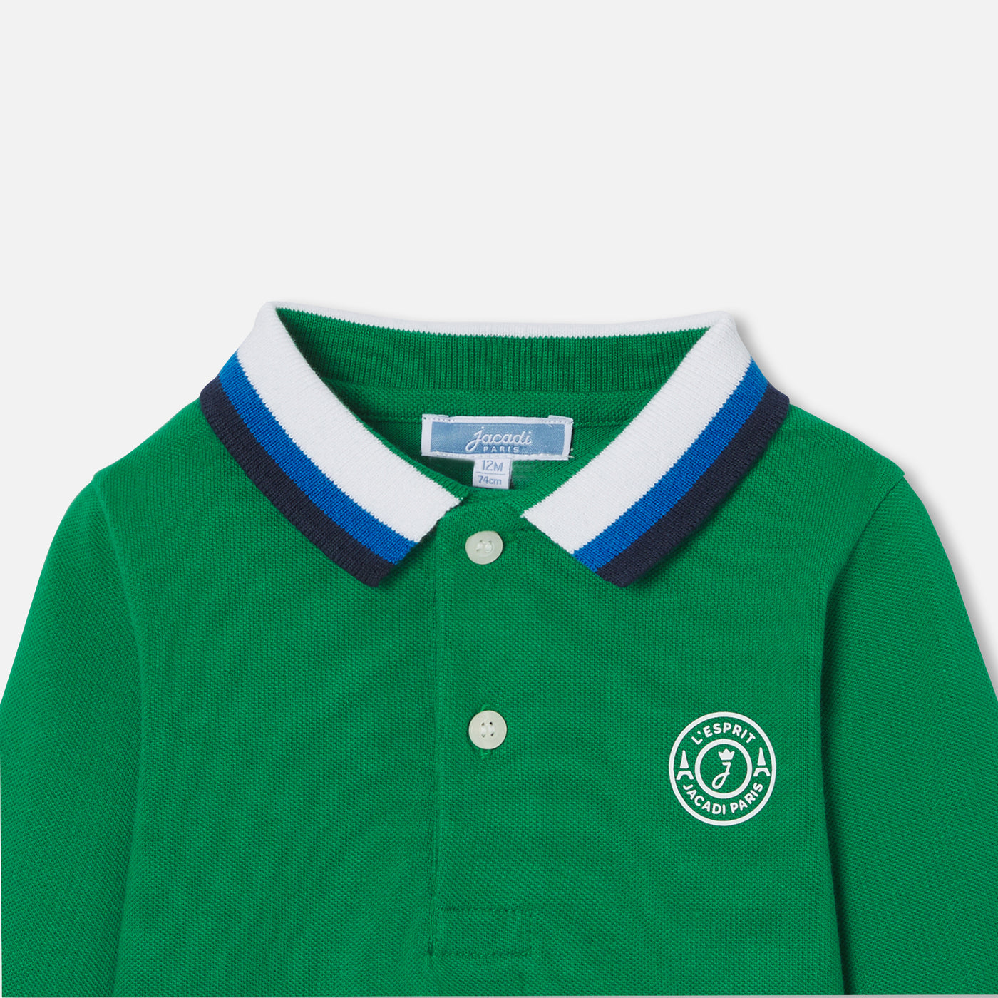 Long-sleeved baby boy polo shirt