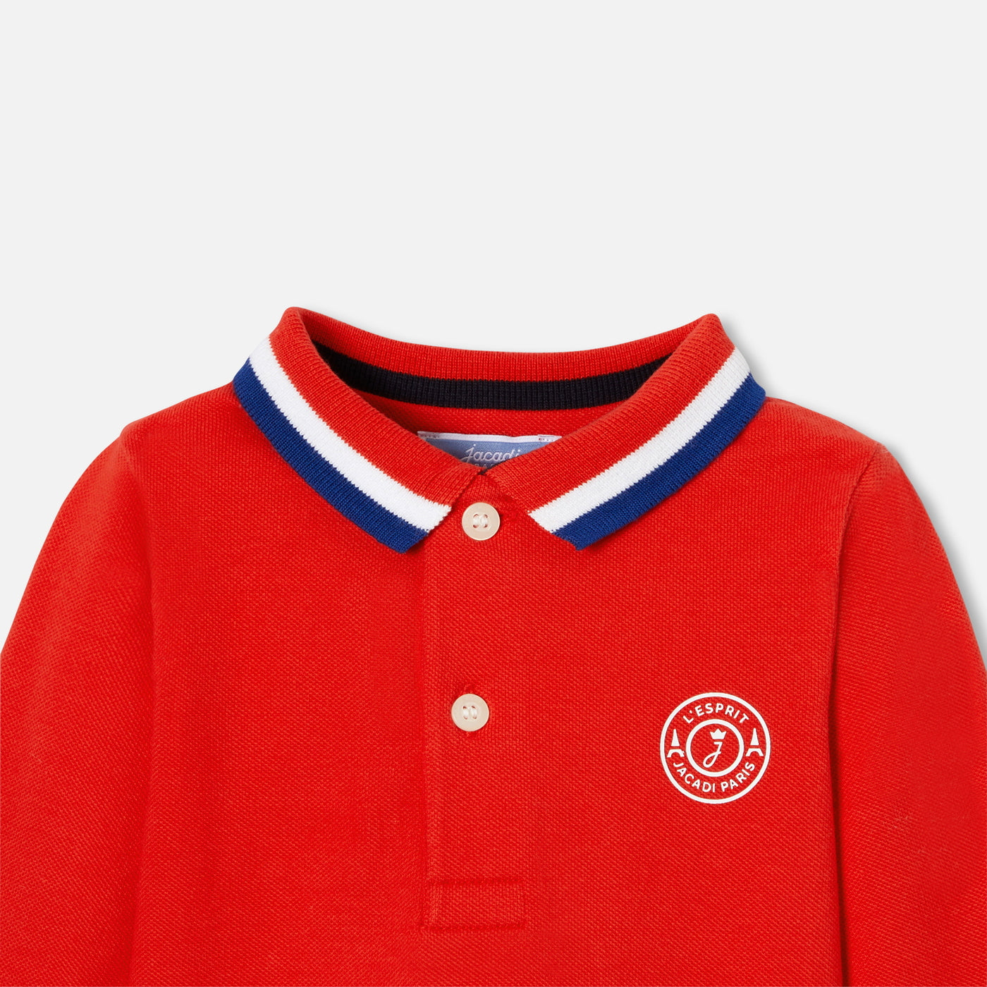 Long-sleeved baby boy polo shirt