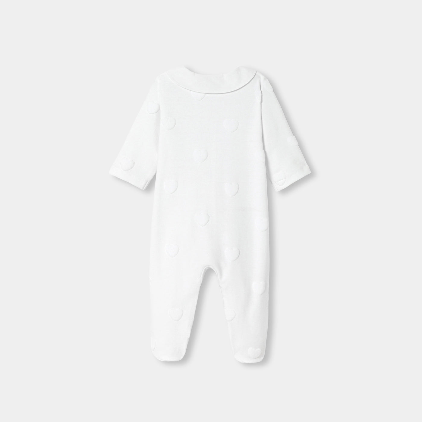 Baby girl jersey pyjamas with heart motif