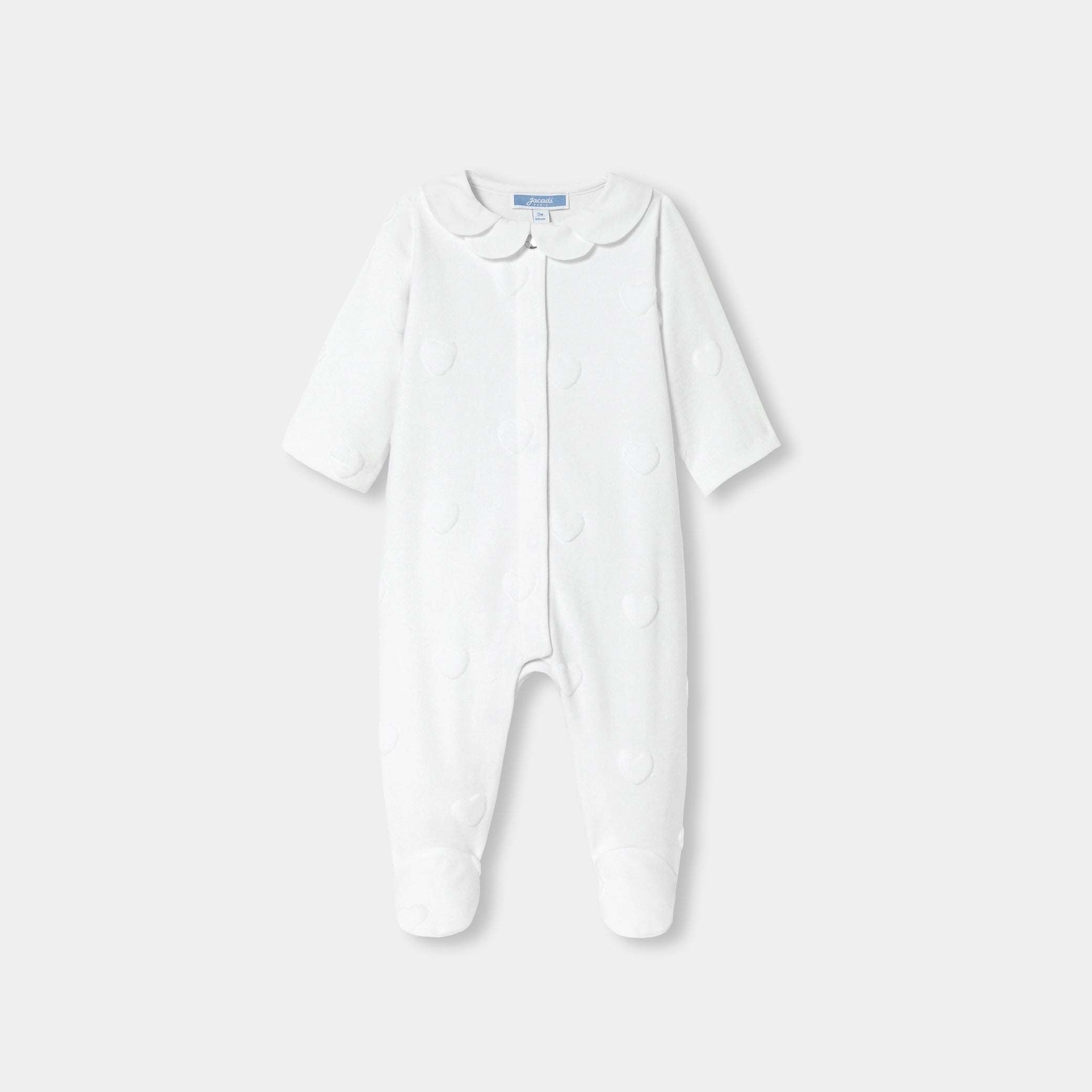 Baby girl jersey pyjamas with heart motif