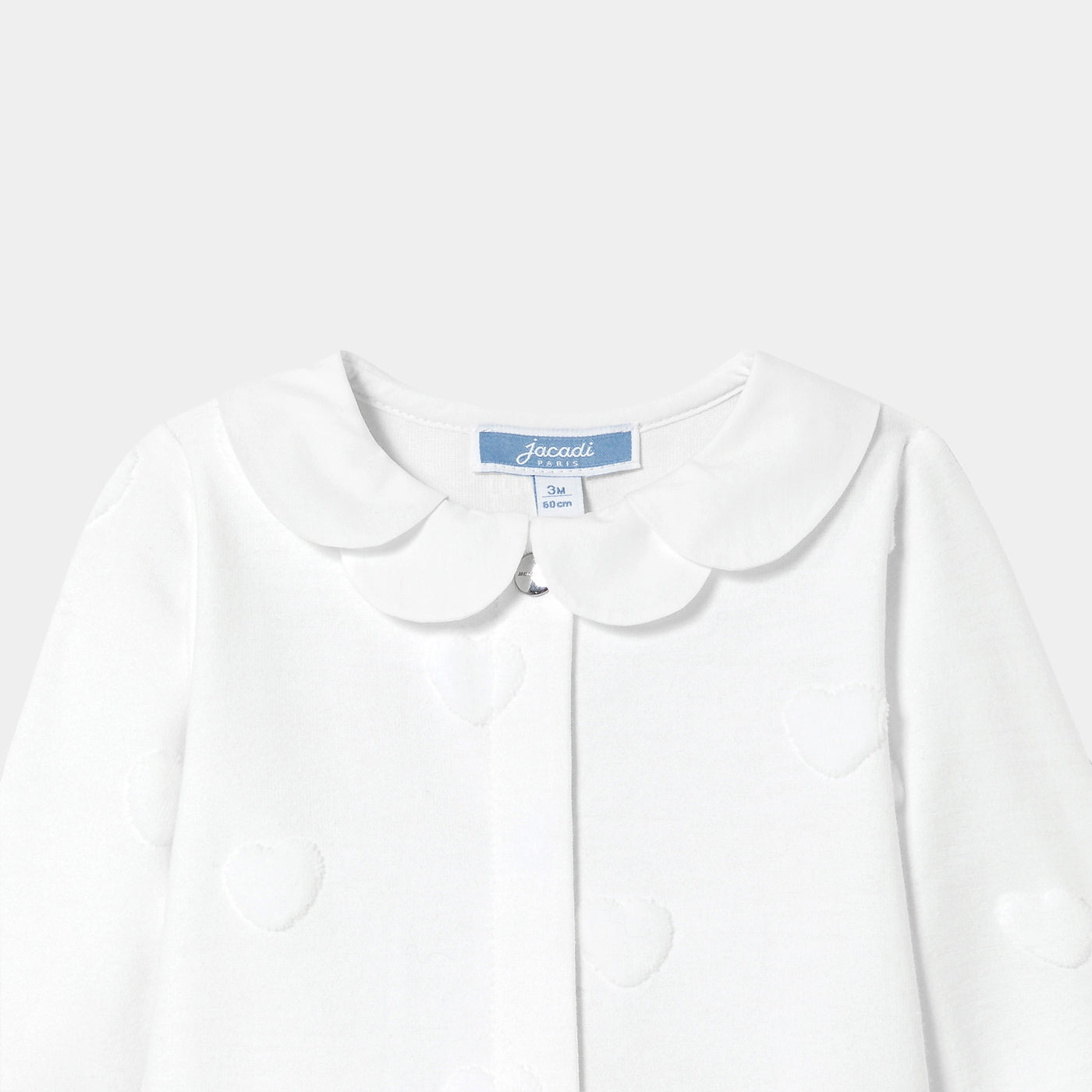 Baby girl jersey pyjamas with heart motif