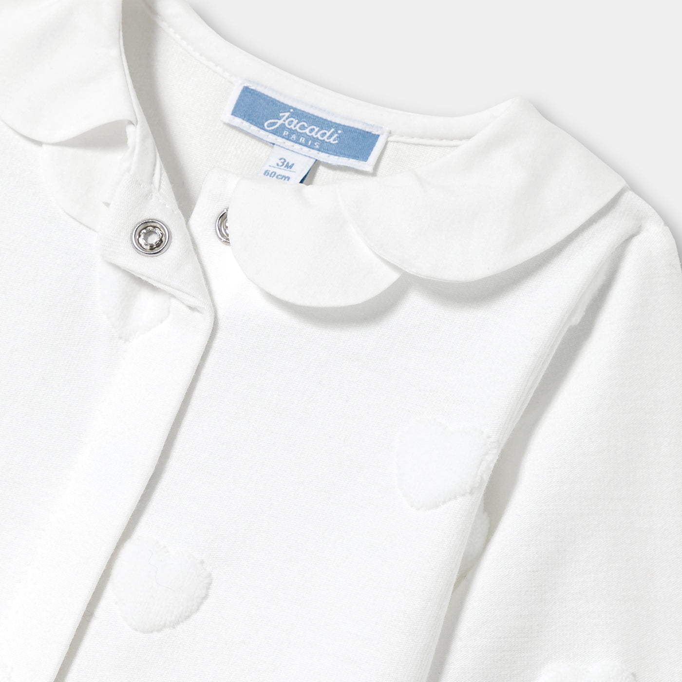 Baby girl jersey pyjamas with heart motif