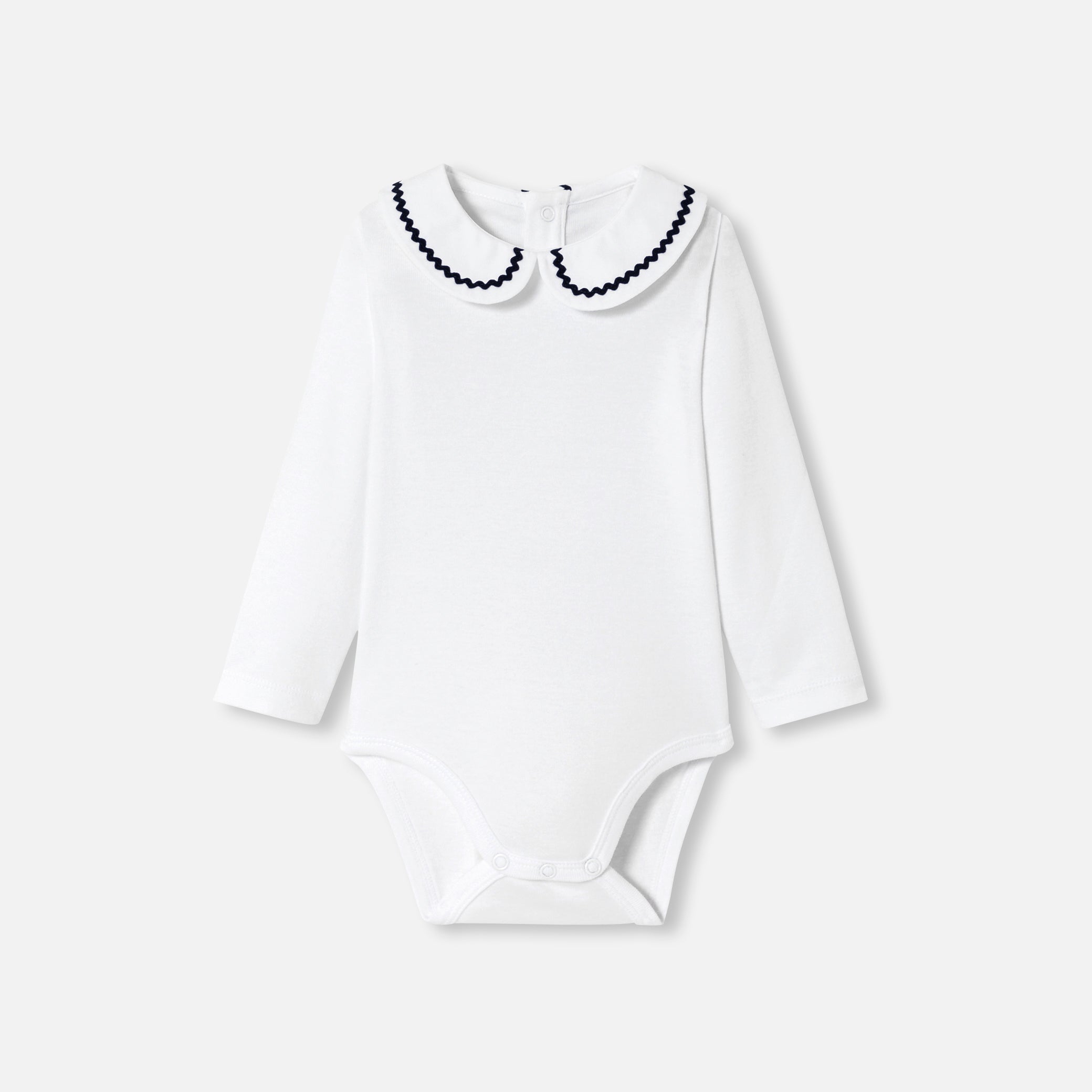 Baby girl bodysuit with fancy collar