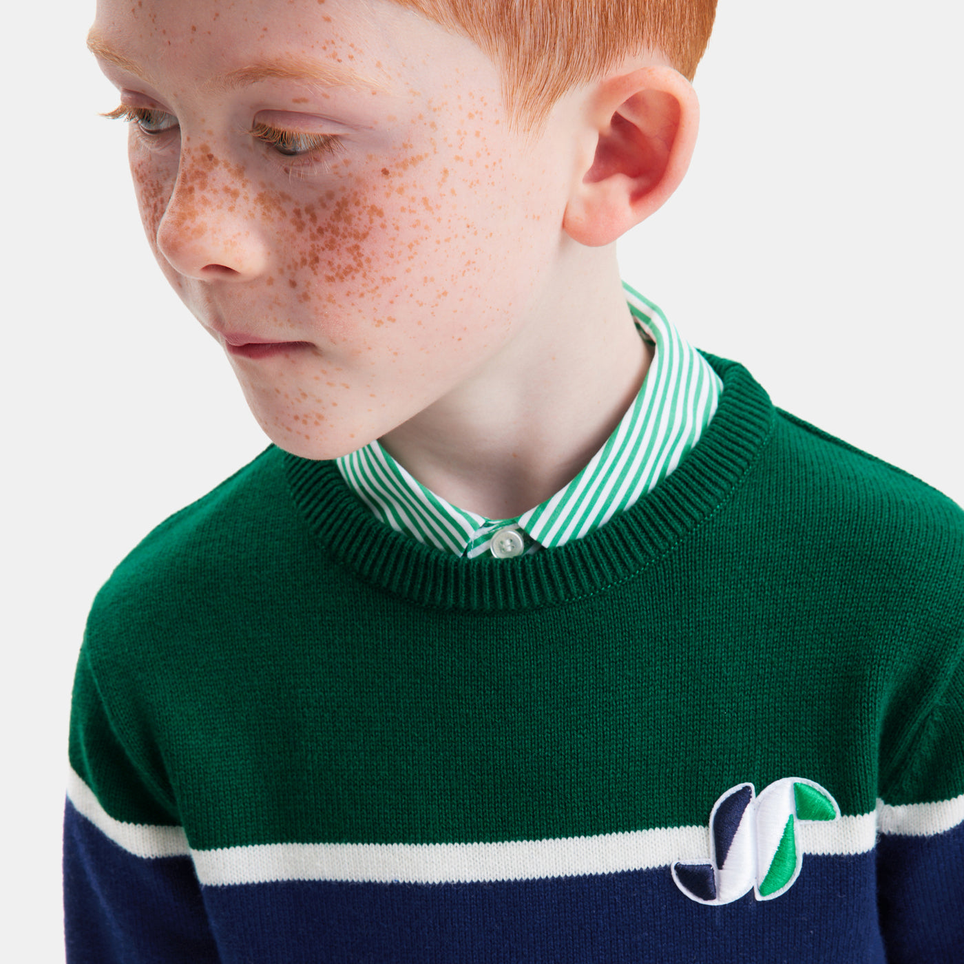 Boy colour block jumper