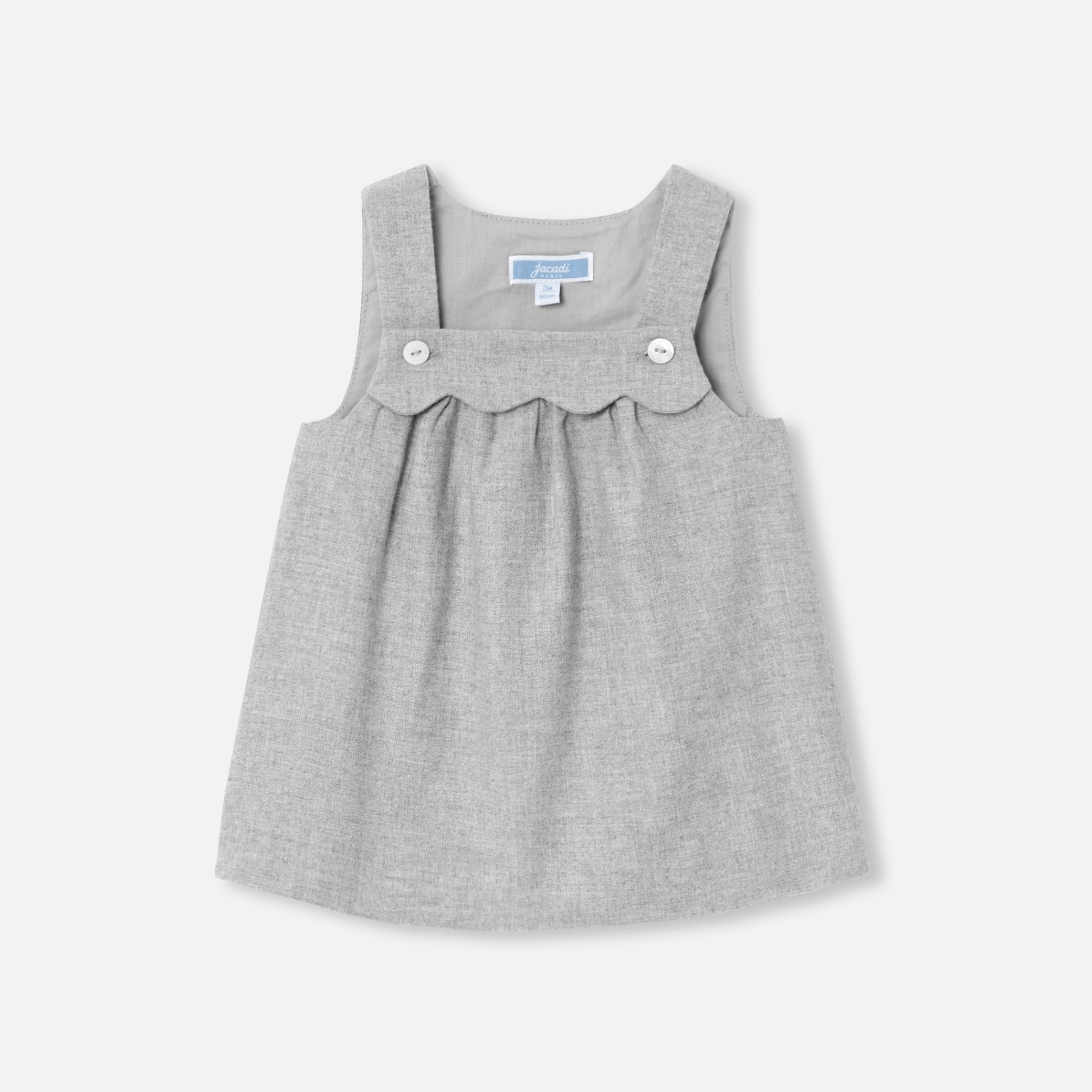 Baby girl flannel pinafore dress