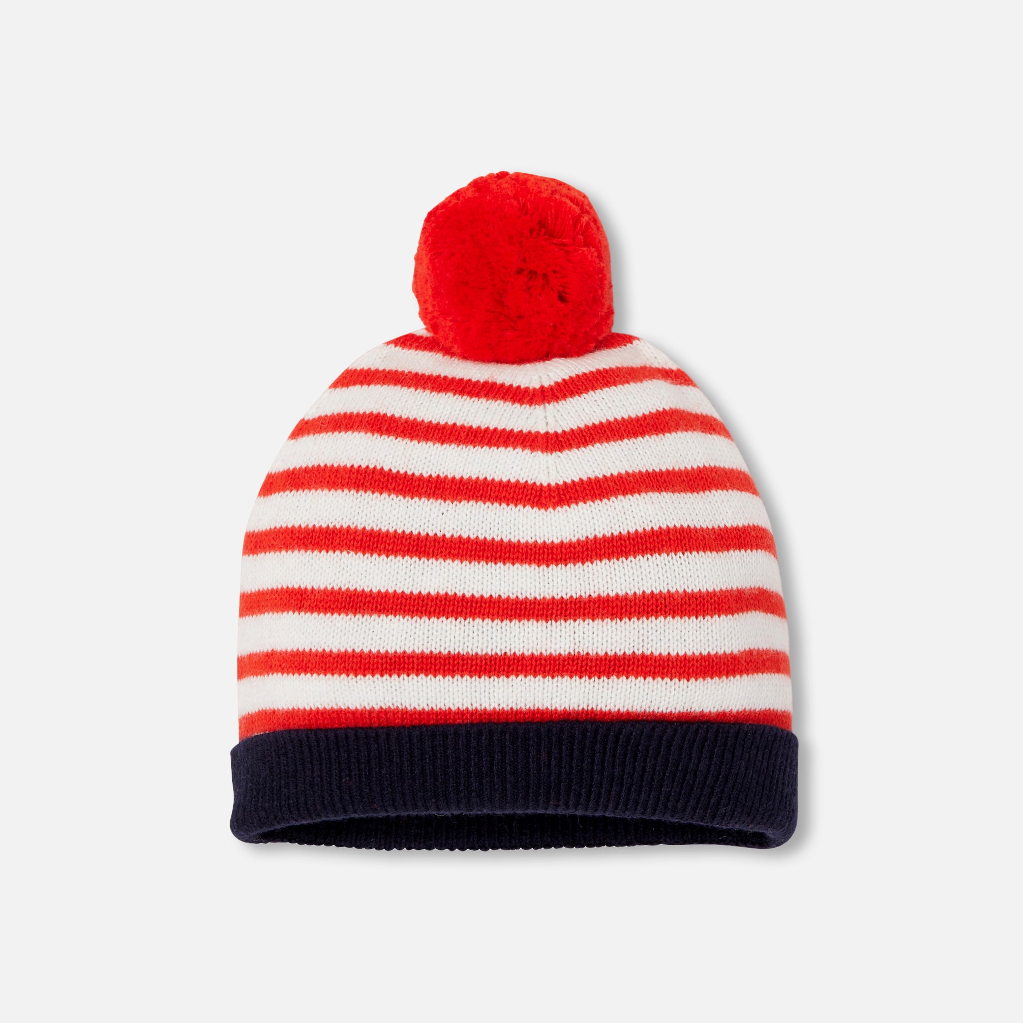 Baby boy hat with pompon