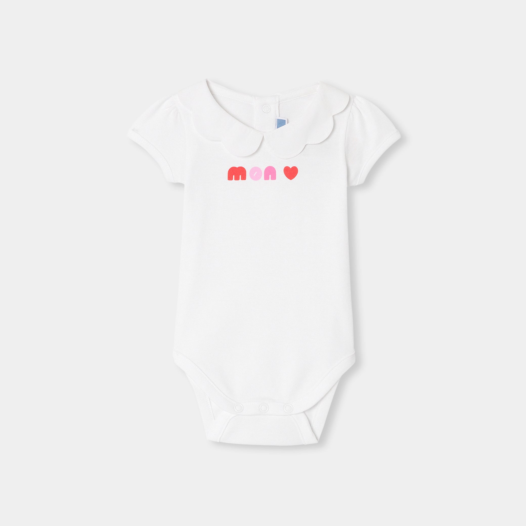Baby girl short-sleeved bodysuit