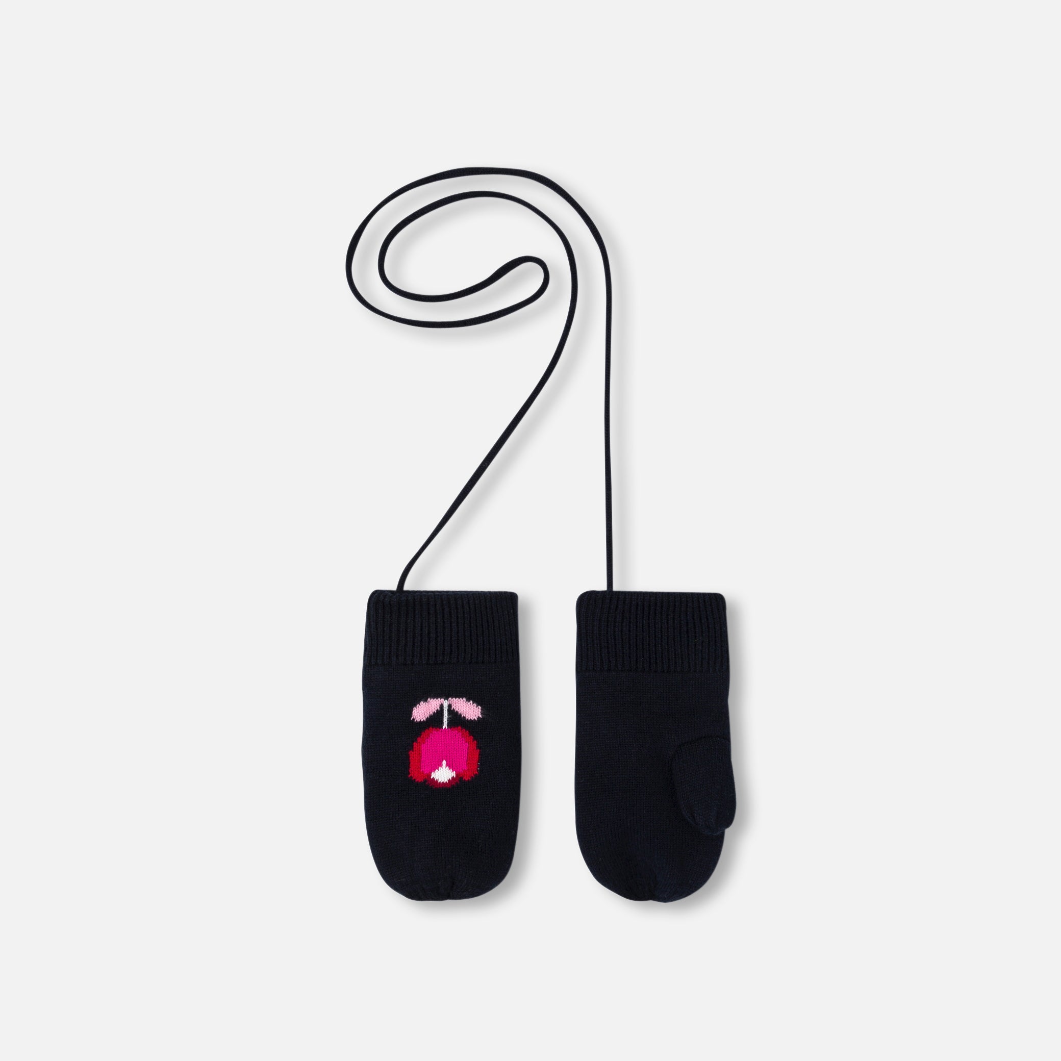 Baby girl knitted mittens