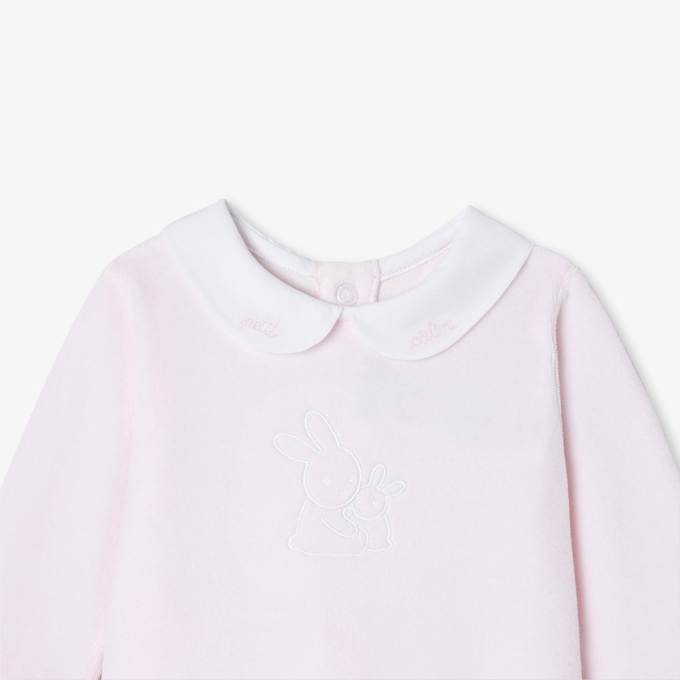 Baby girl pyjamas in velvet bouclette