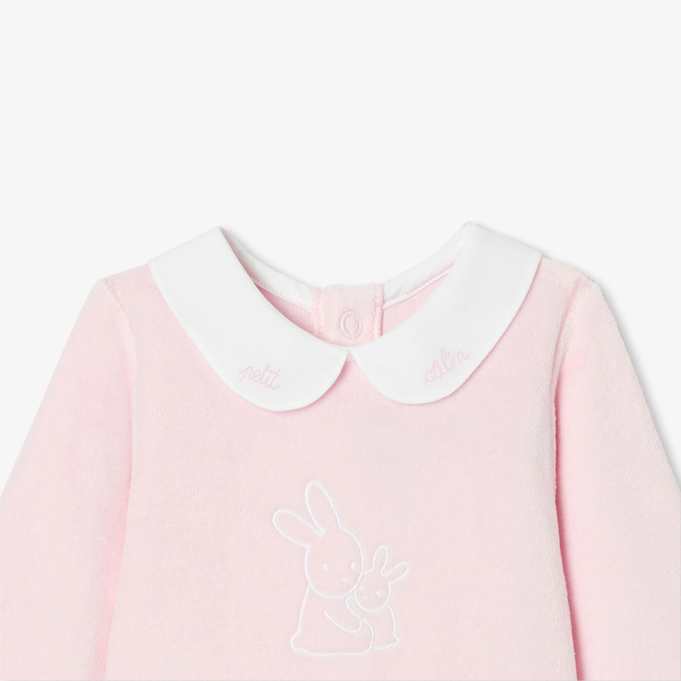 Baby girl pyjamas in velvet bouclette