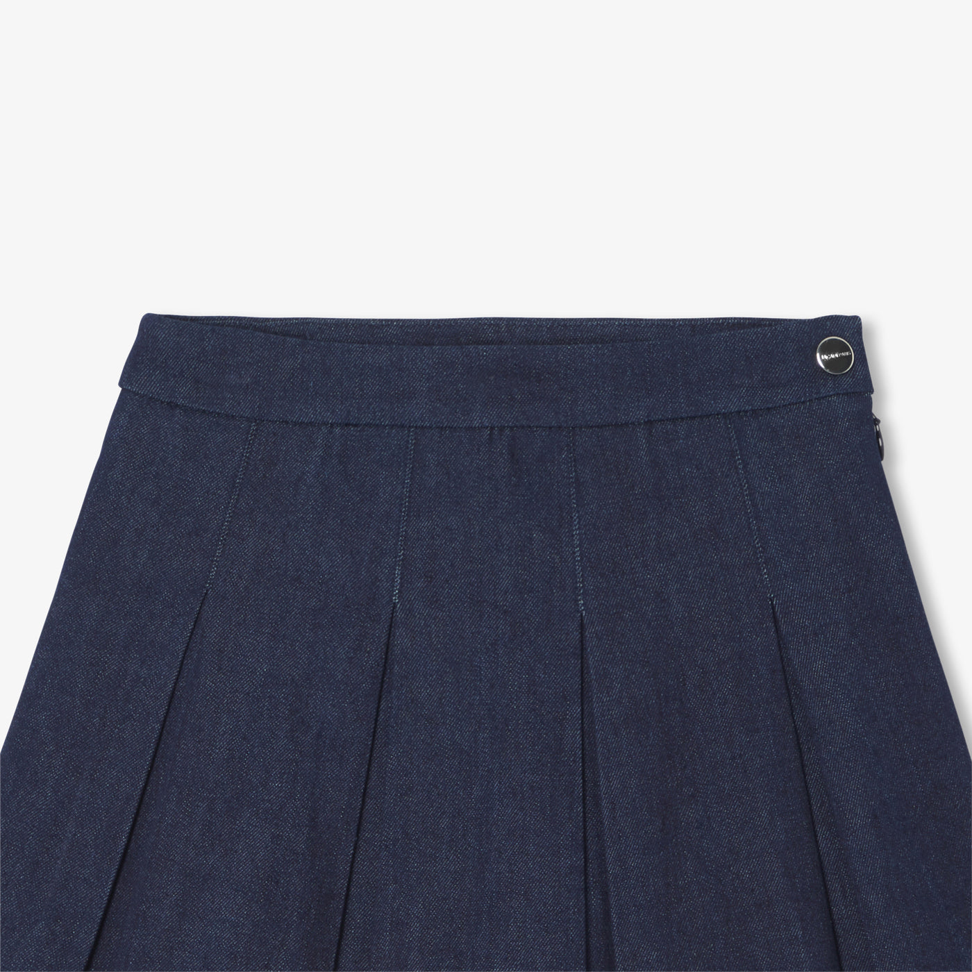 Girl pleated denim skirt