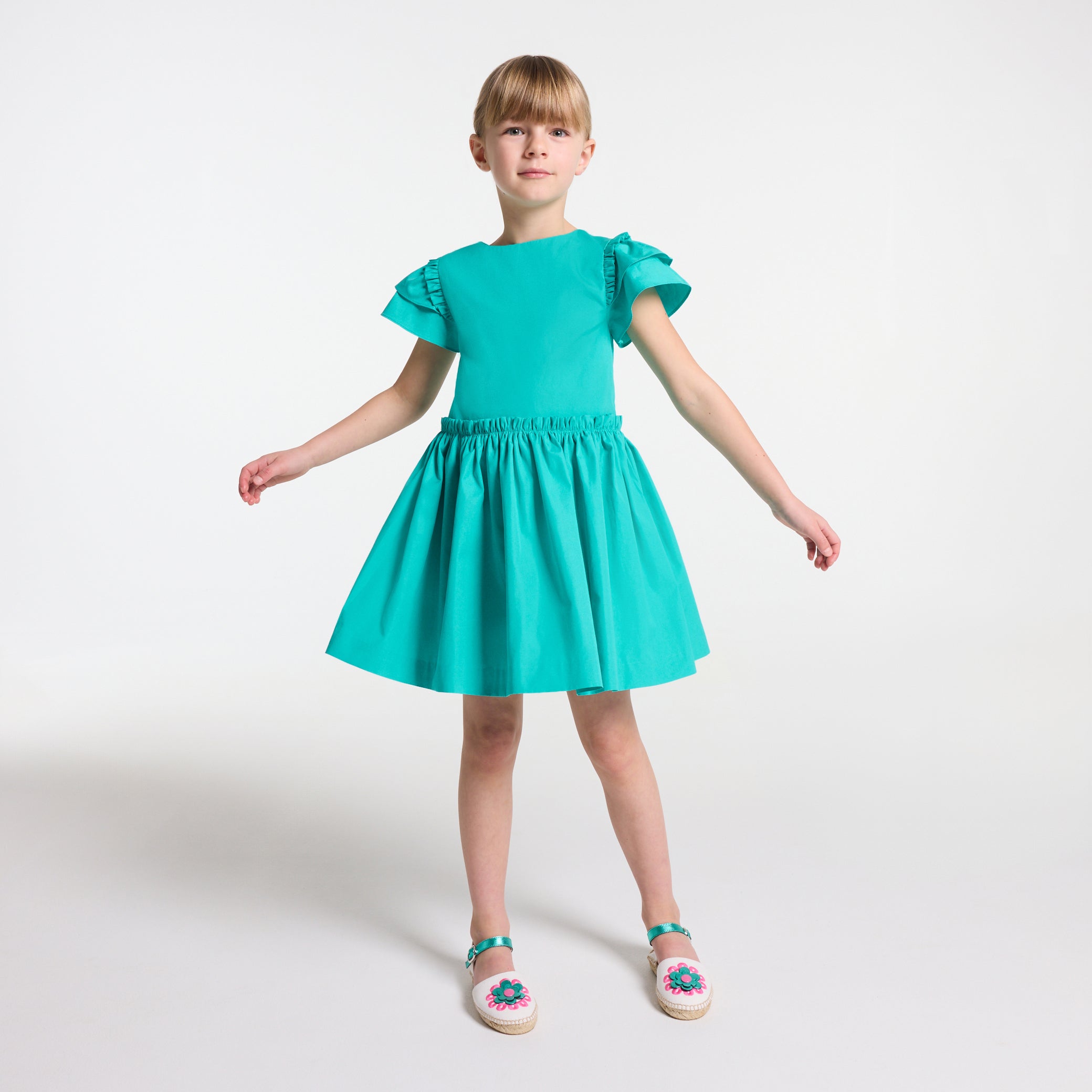 Girl dress in cotton poplin