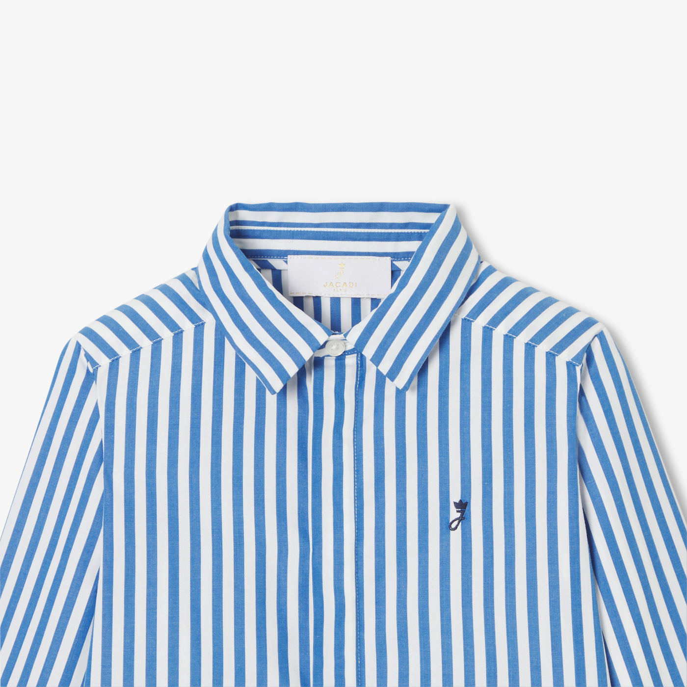 Boy shirt in striped poplin