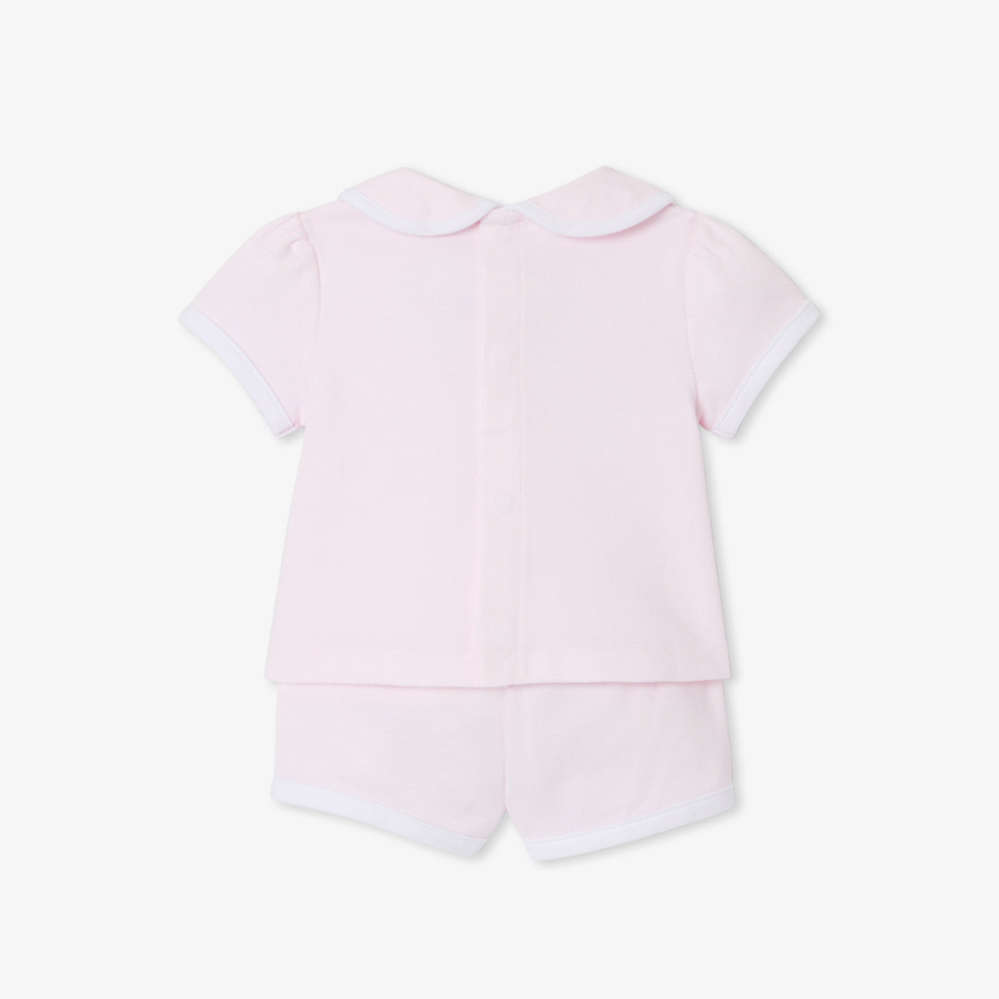 Baby girl set in cotton piqué
