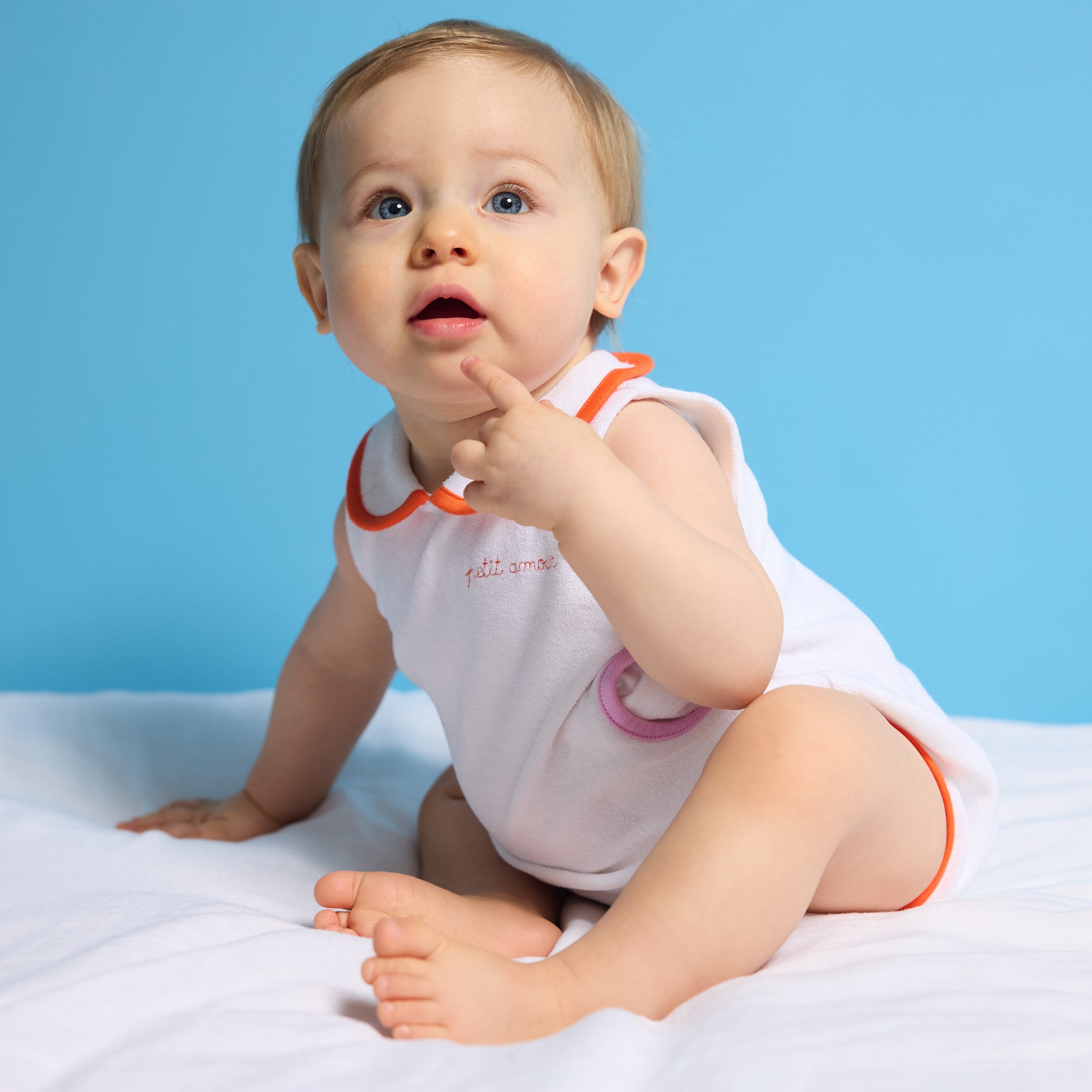 Baby girl terry romper