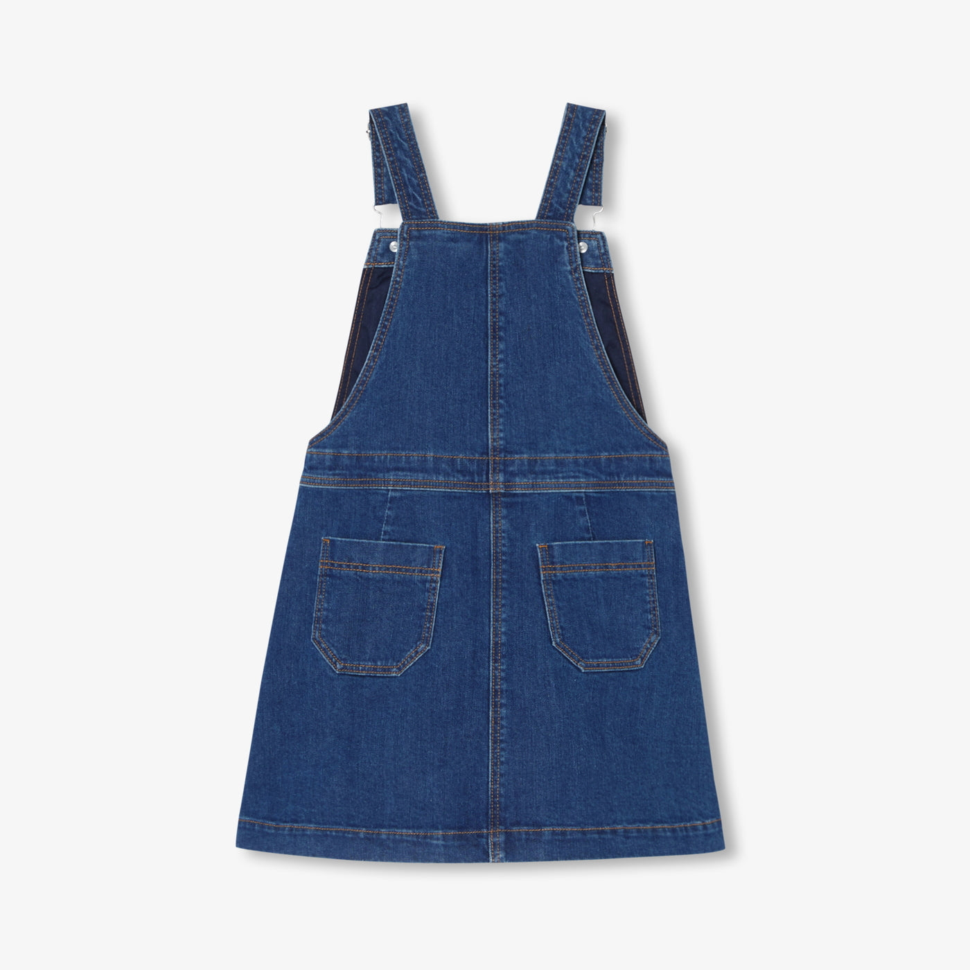 Girl denim dungaree dress