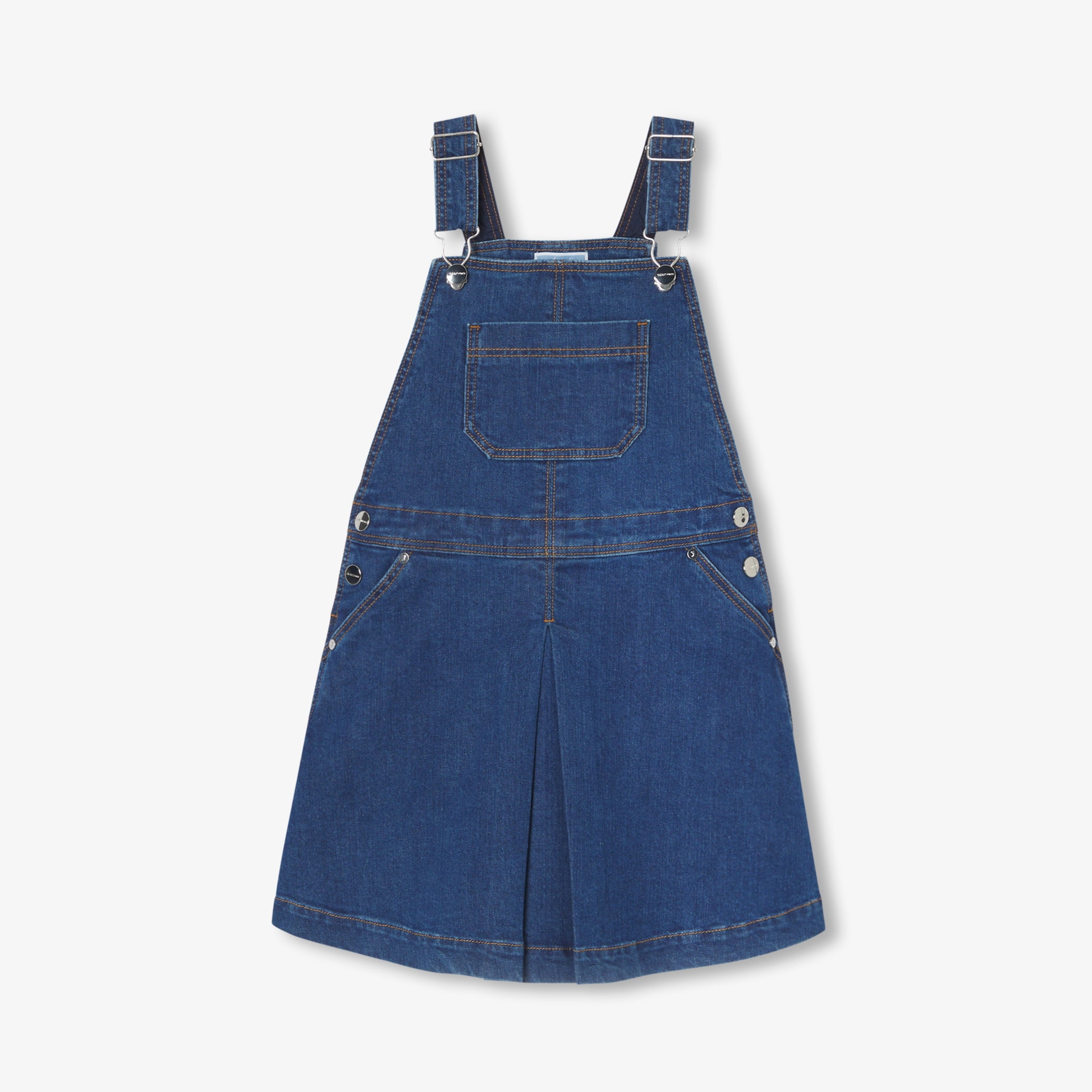Girl denim dungaree dress