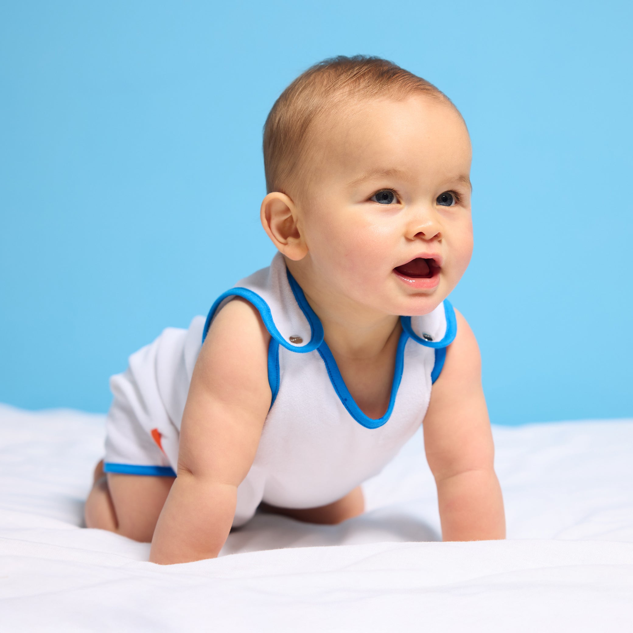 Baby boy French terry romper