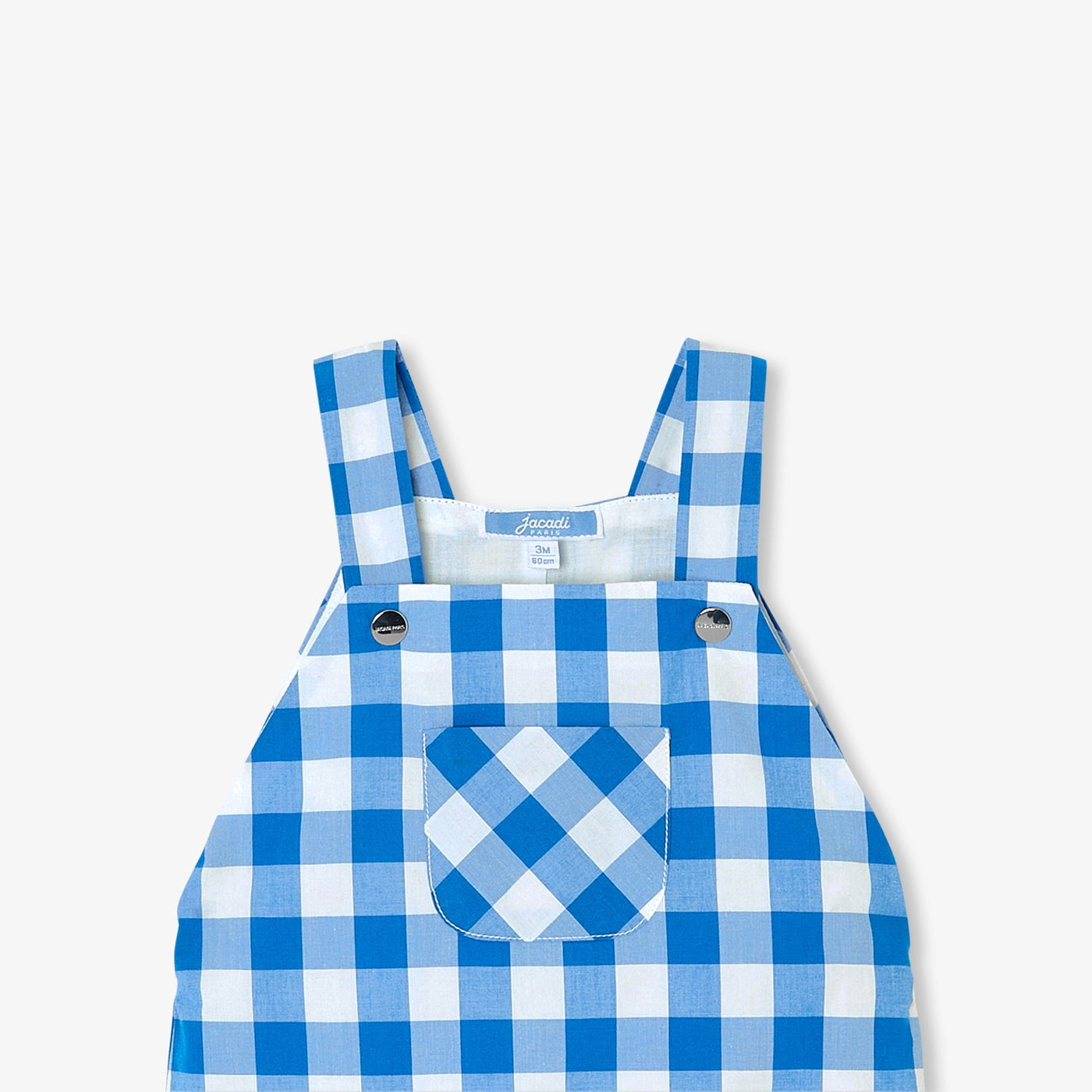 Baby boy gingham short overalls