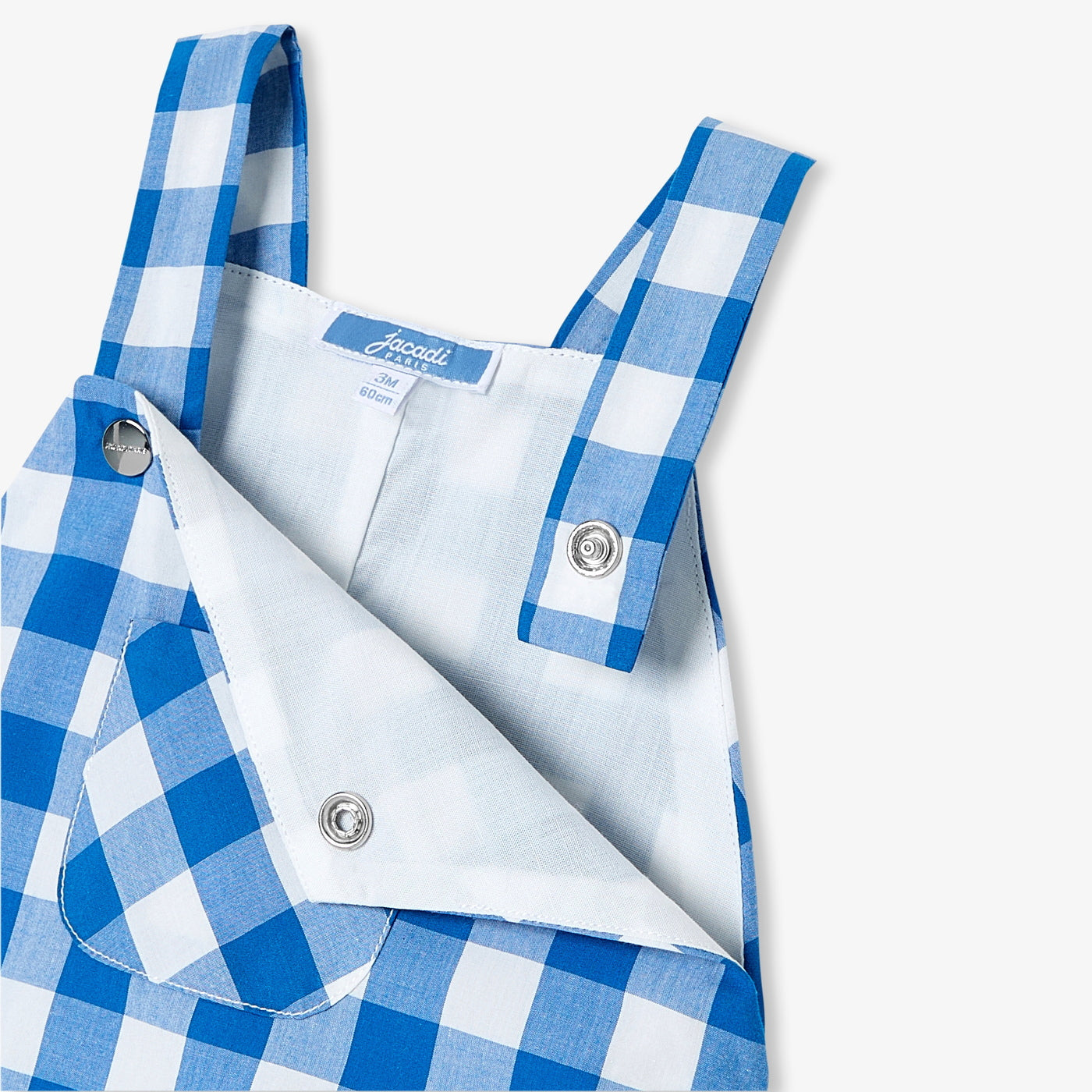 Baby boy gingham short overalls