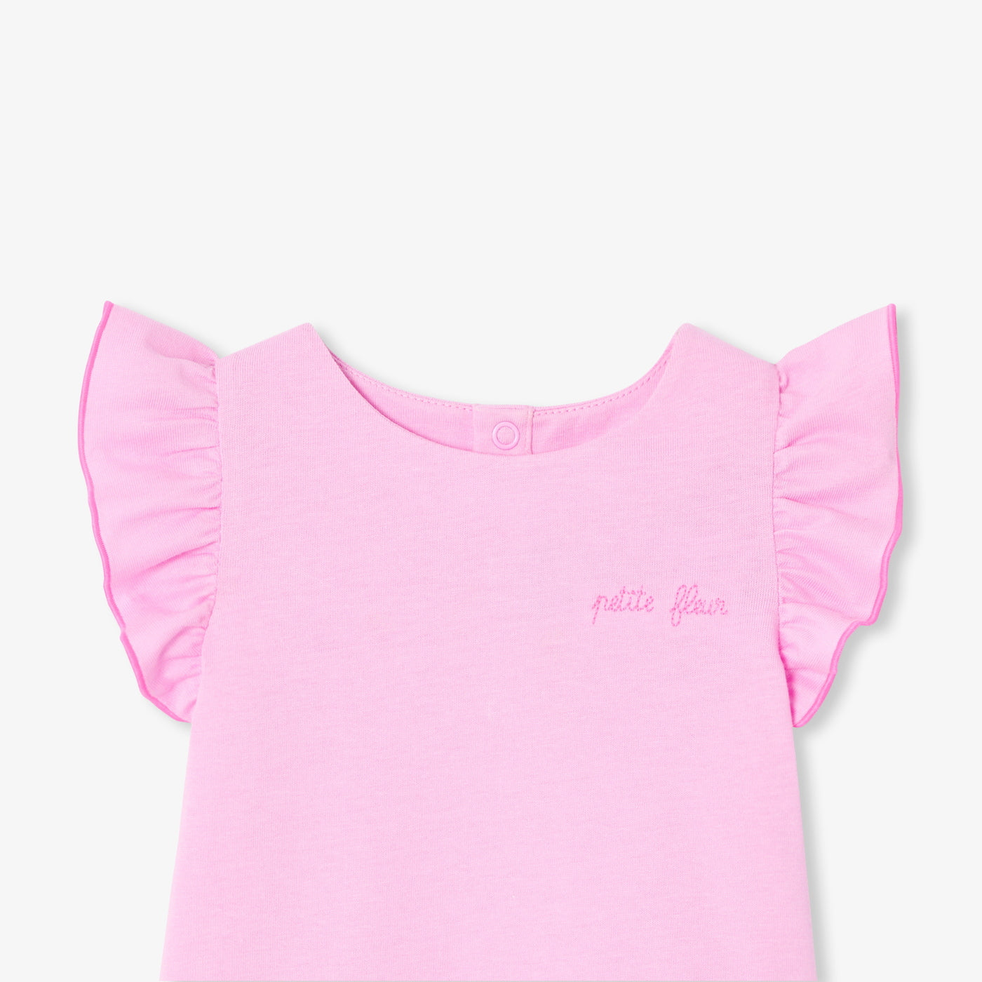 Baby girl T-shirt with ruffled sleeves