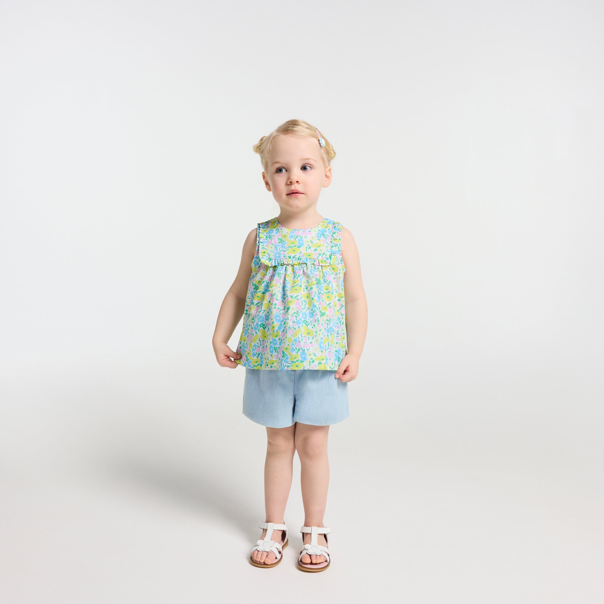 Baby girl lightweight denim shorts