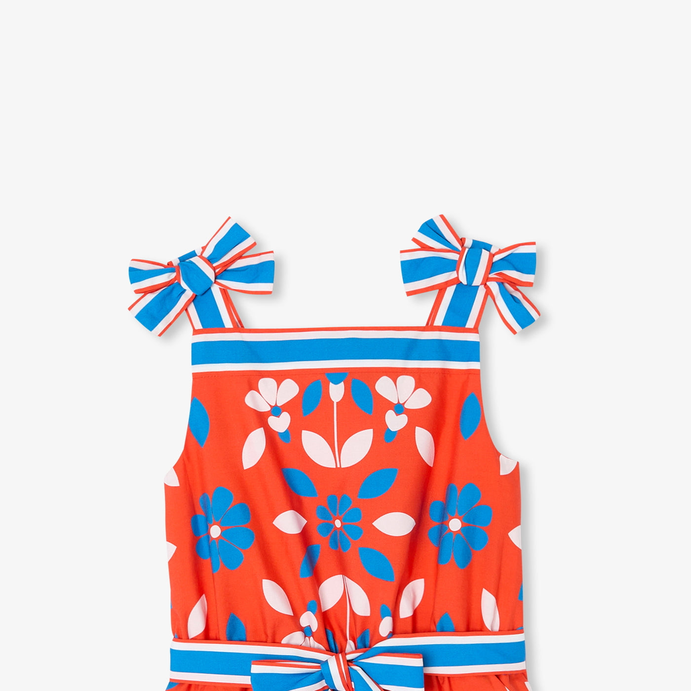 Girl jumpsuit in poplin