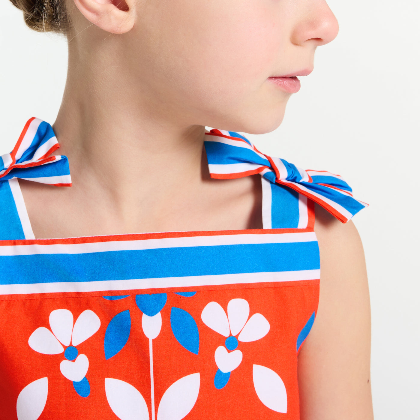 Girl jumpsuit in poplin