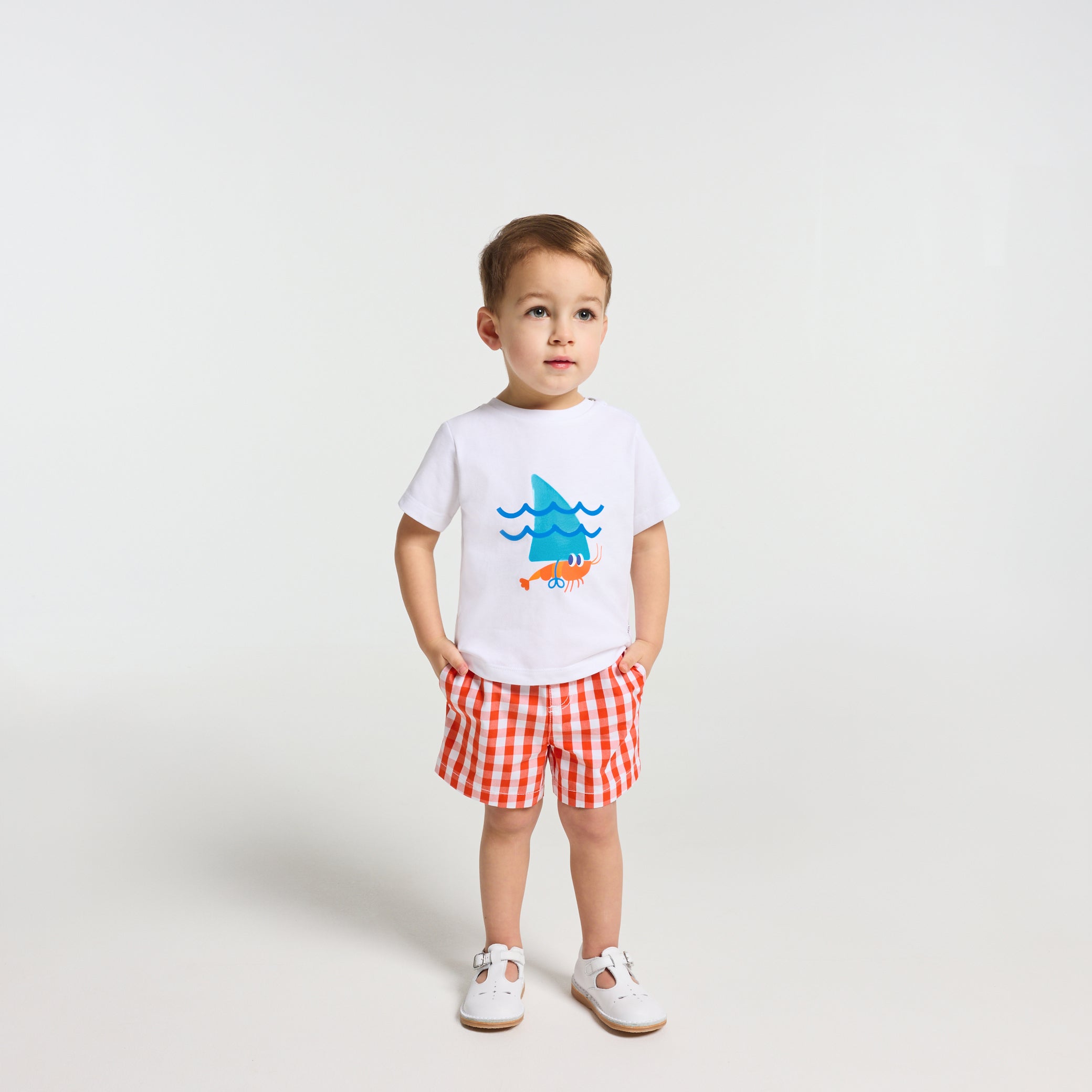 Baby boy shorts in gingham